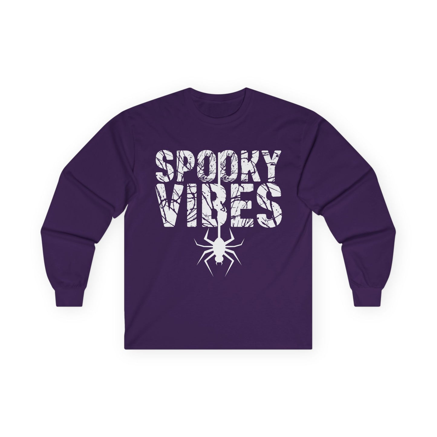 Spooky Vibes Long Sleeve Tee | Halloween Shirt, Ghostly Apparel, Fall Fashion, Unisex Graphic Top, Perfect for Halloween Parties