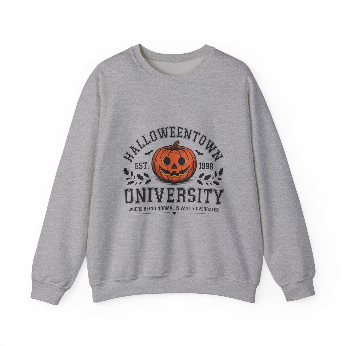 Halloween Town University Sweatshirt | Cozy Fall Apparel, Unisex Crewneck, Pumpkin Design, Halloween Gifts, Casual Style