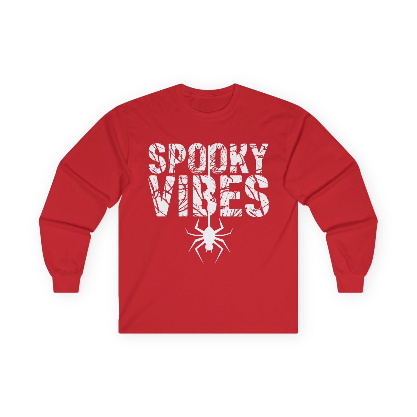 Spooky Vibes Long Sleeve Tee | Halloween Shirt, Ghostly Apparel, Fall Fashion, Unisex Graphic Top, Perfect for Halloween Parties