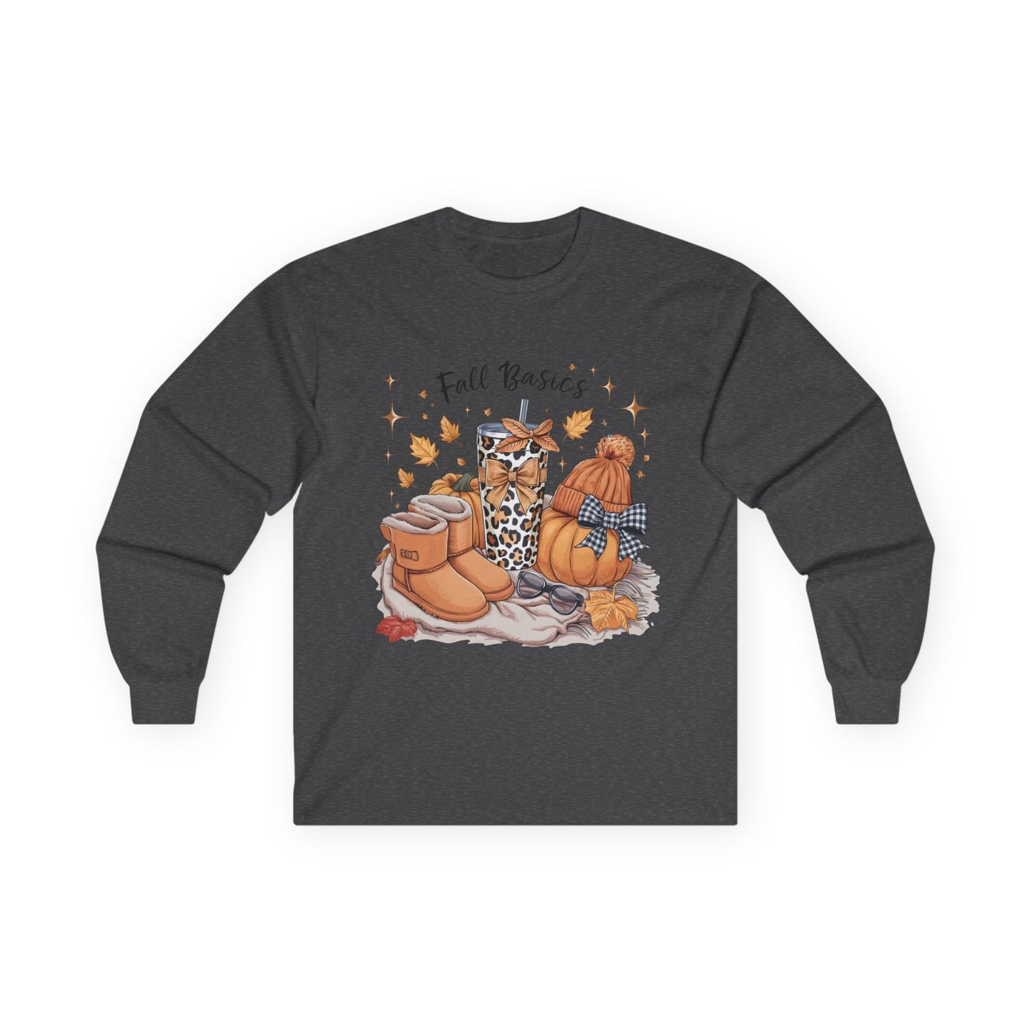 Cozy Fall Long Sleeve Tee - Perfect for Autumn, Halloween, Thanksgiving, Gift for Her, Casual Style, Bulky Sweater Look