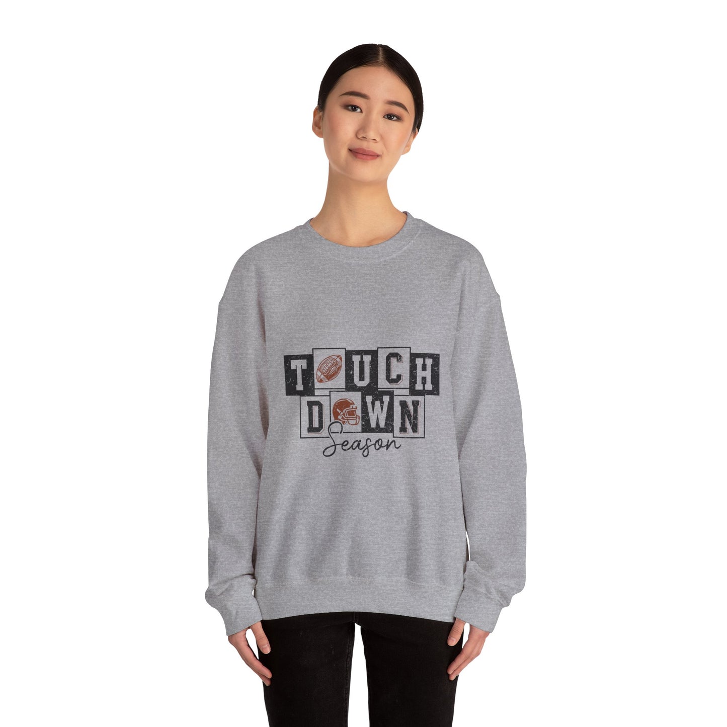 Touchdown Season Crewneck Sweatshirt | Unisex Heavy Blend | Perfect for Game Day, Football Fans, Sports Enthusiasts, Cozy Apparel