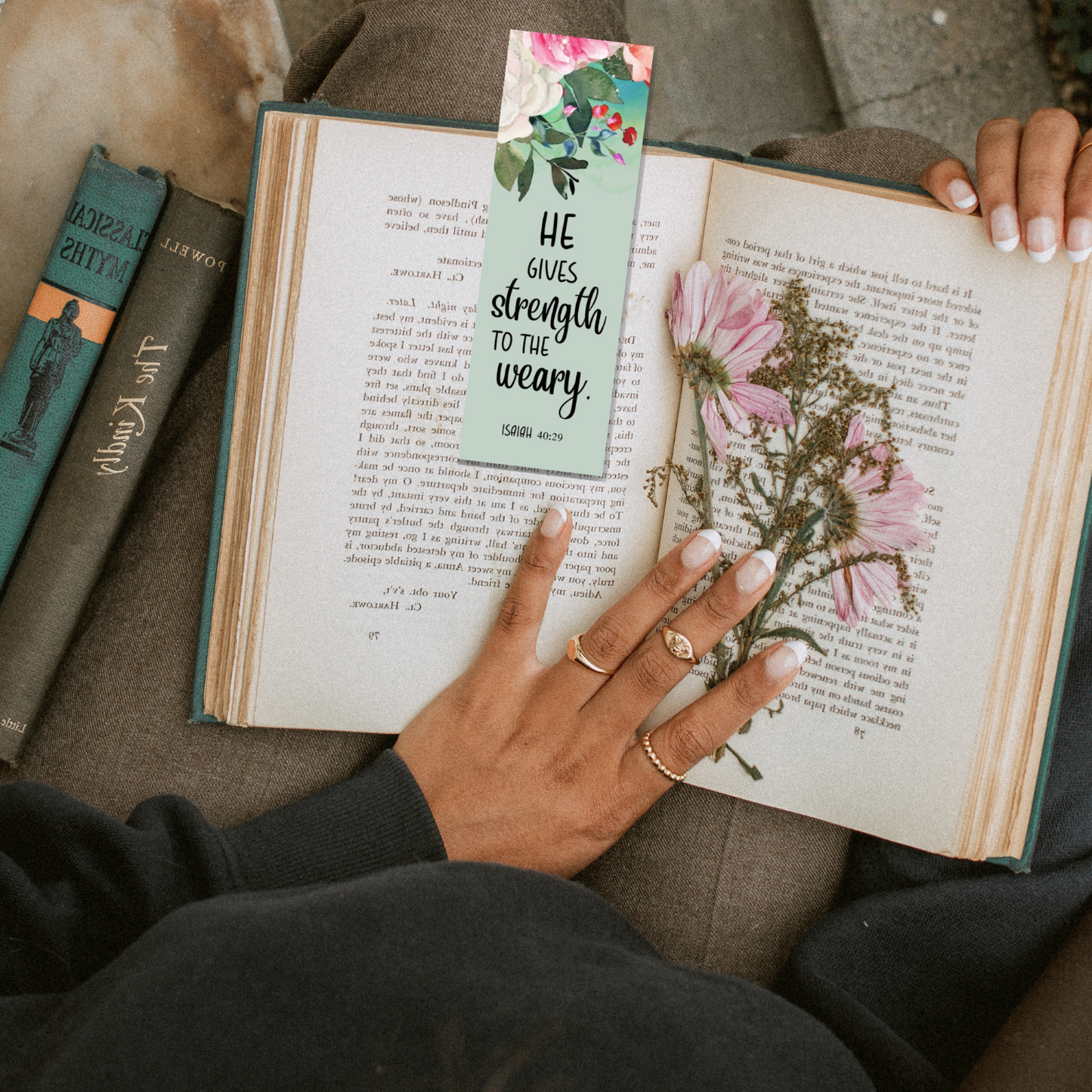 Bible Verse Metal Bookmark with Colored Tassel