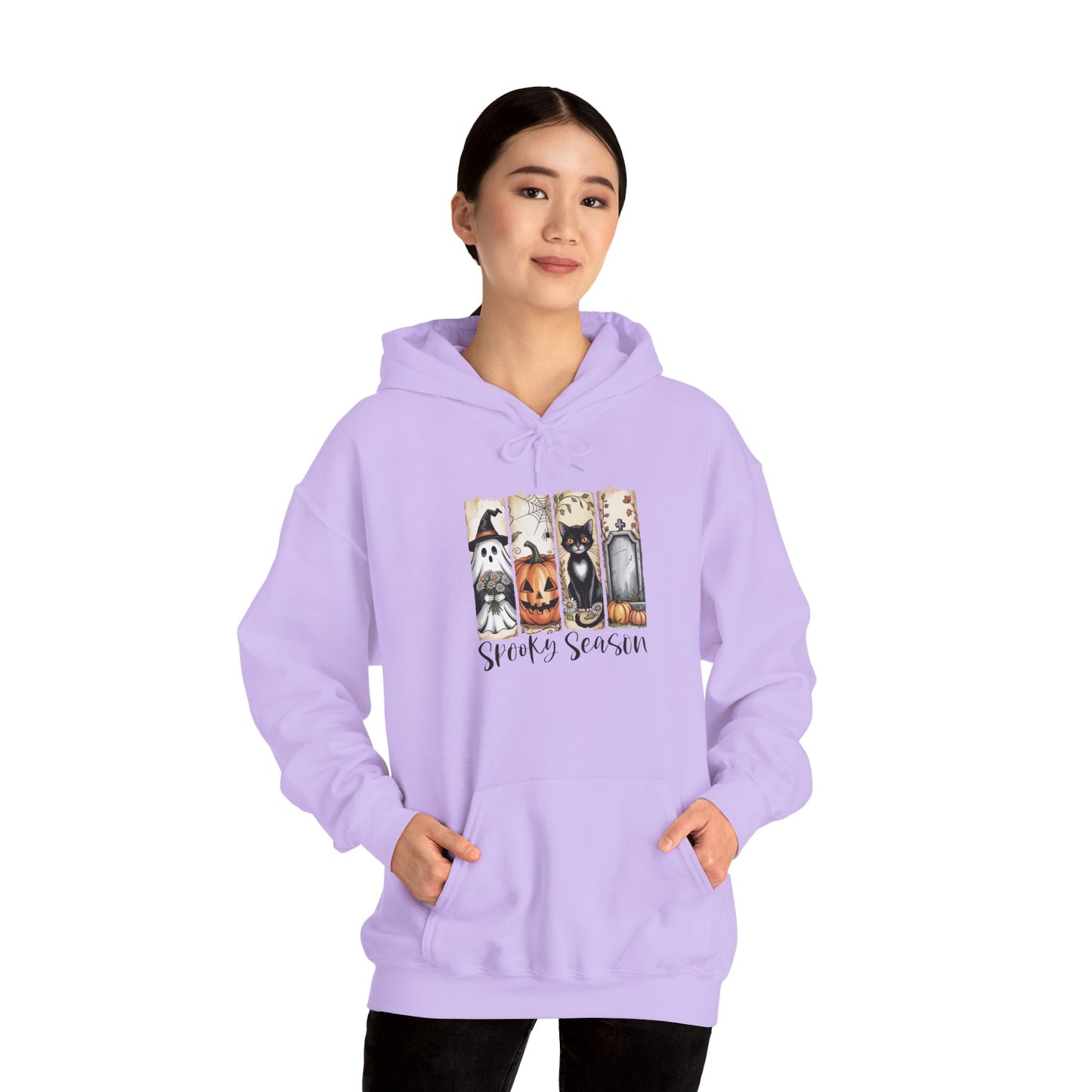 Spooky Season Hooded Sweatshirt | Halloween Fashion, Cozy Hoodie, Dog Lover Gift, Fall Apparel, Unisex Sweatshirt