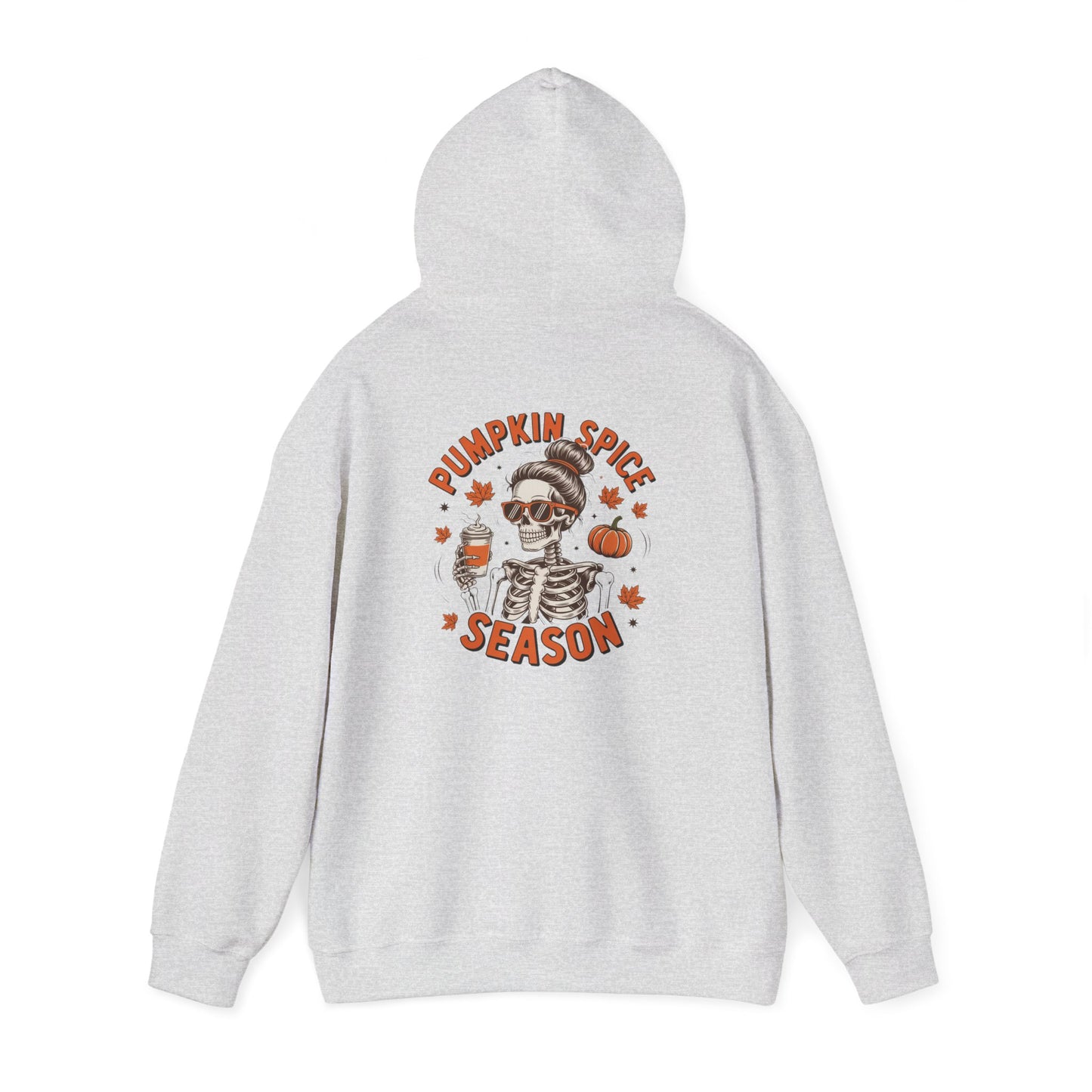 Fall Vibes Skeleton Hoodie, Unisex Halloween Sweatshirt, Cozy Pumpkin Spice Sweatshirt, Unique Autumn Gift, Spooky Season Apparel