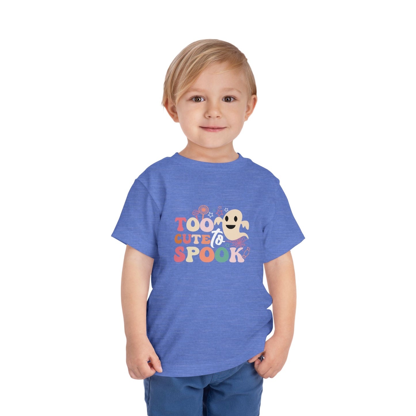 Toddler Tee with Cute Spooky Ghost Design, Halloween Kids Shirt, Trick or Treat Apparel, Toddler Ghost T-Shirt, Fall Outfit