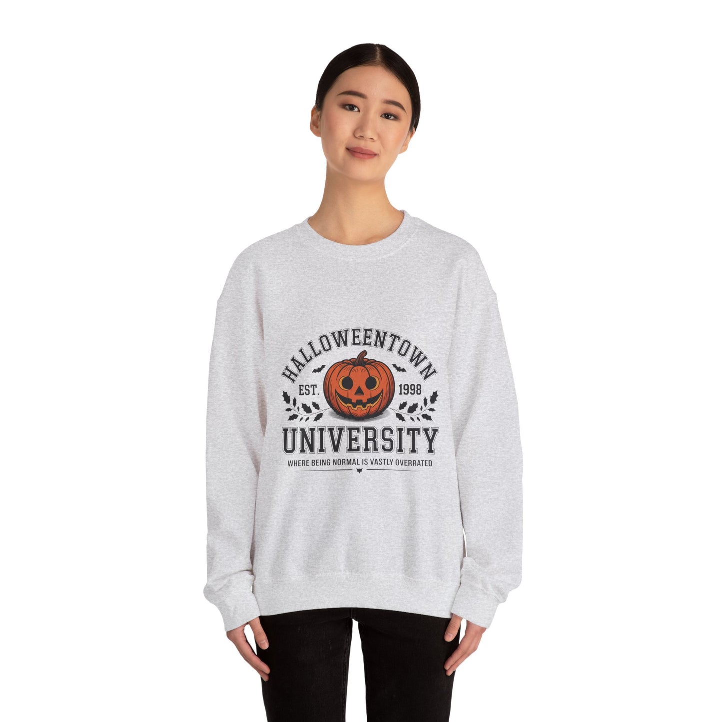 Halloween Town University Sweatshirt | Cozy Fall Apparel, Unisex Crewneck, Pumpkin Design, Halloween Gifts, Casual Style
