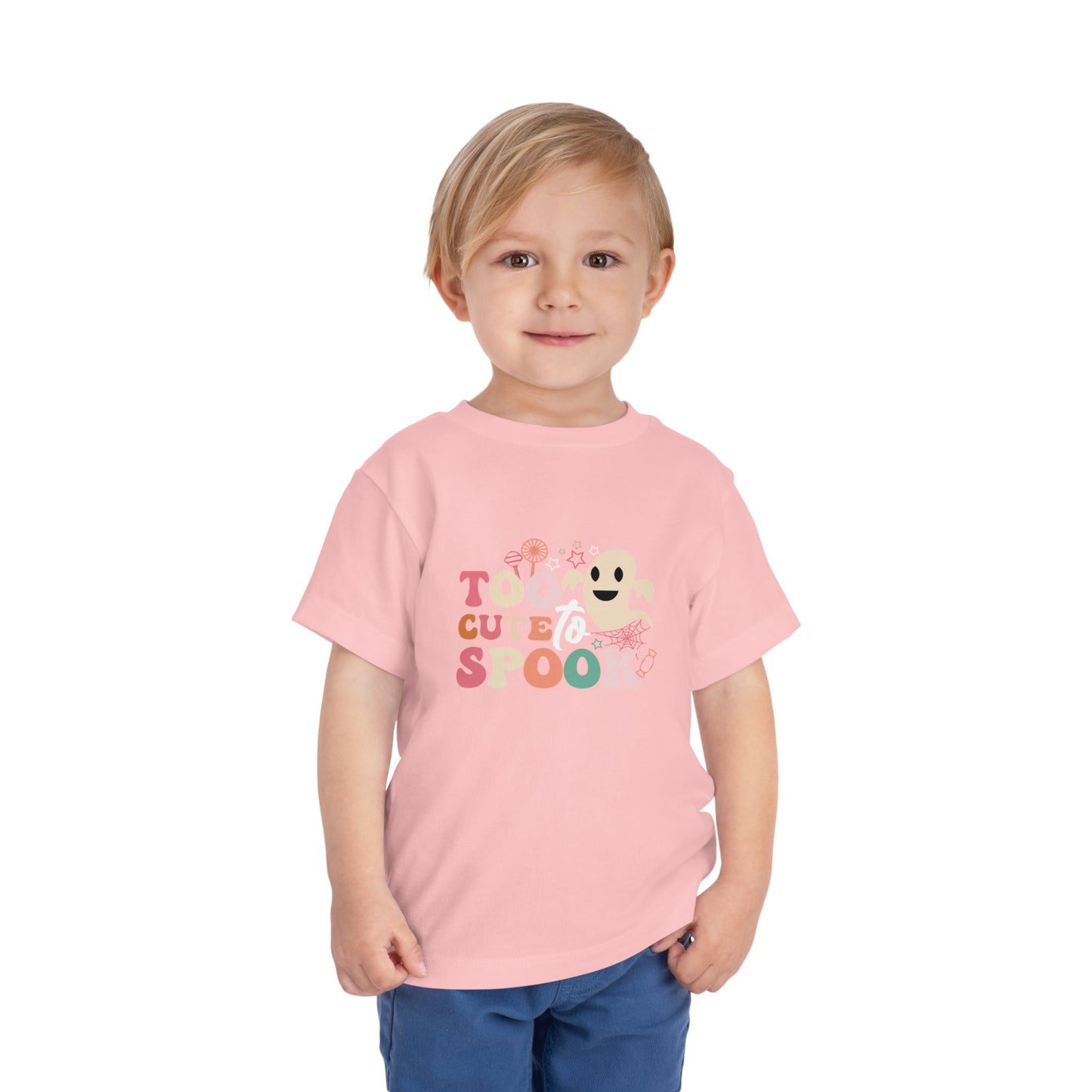 Toddler Tee with Cute Spooky Ghost Design, Halloween Kids Shirt, Trick or Treat Apparel, Toddler Ghost T-Shirt, Fall Outfit