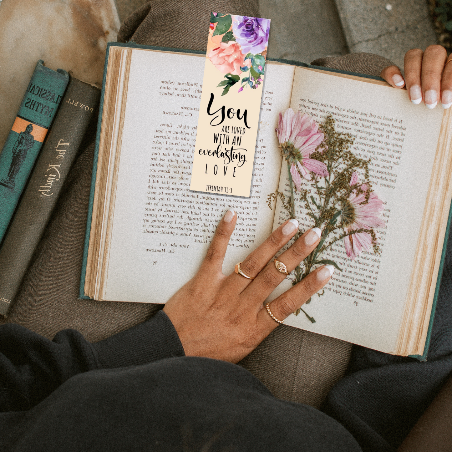 Bible Verse Metal Bookmark with Colored Tassel