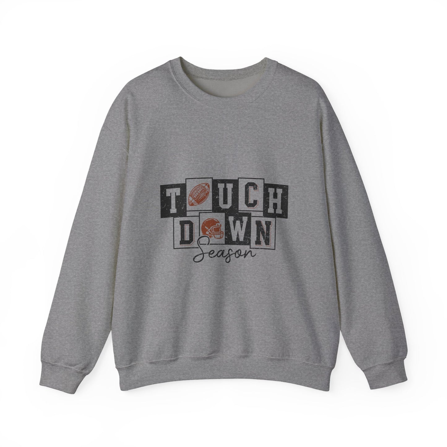 Touchdown Season Crewneck Sweatshirt | Unisex Heavy Blend | Perfect for Game Day, Football Fans, Sports Enthusiasts, Cozy Apparel