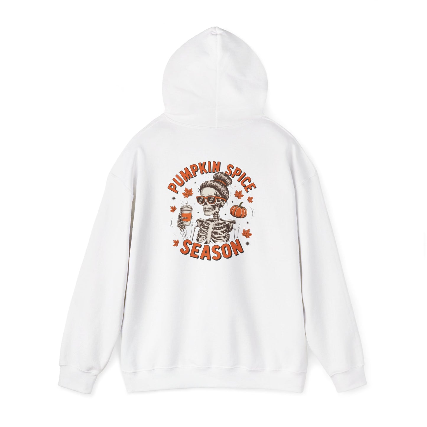 Fall Vibes Skeleton Hoodie, Unisex Halloween Sweatshirt, Cozy Pumpkin Spice Sweatshirt, Unique Autumn Gift, Spooky Season Apparel