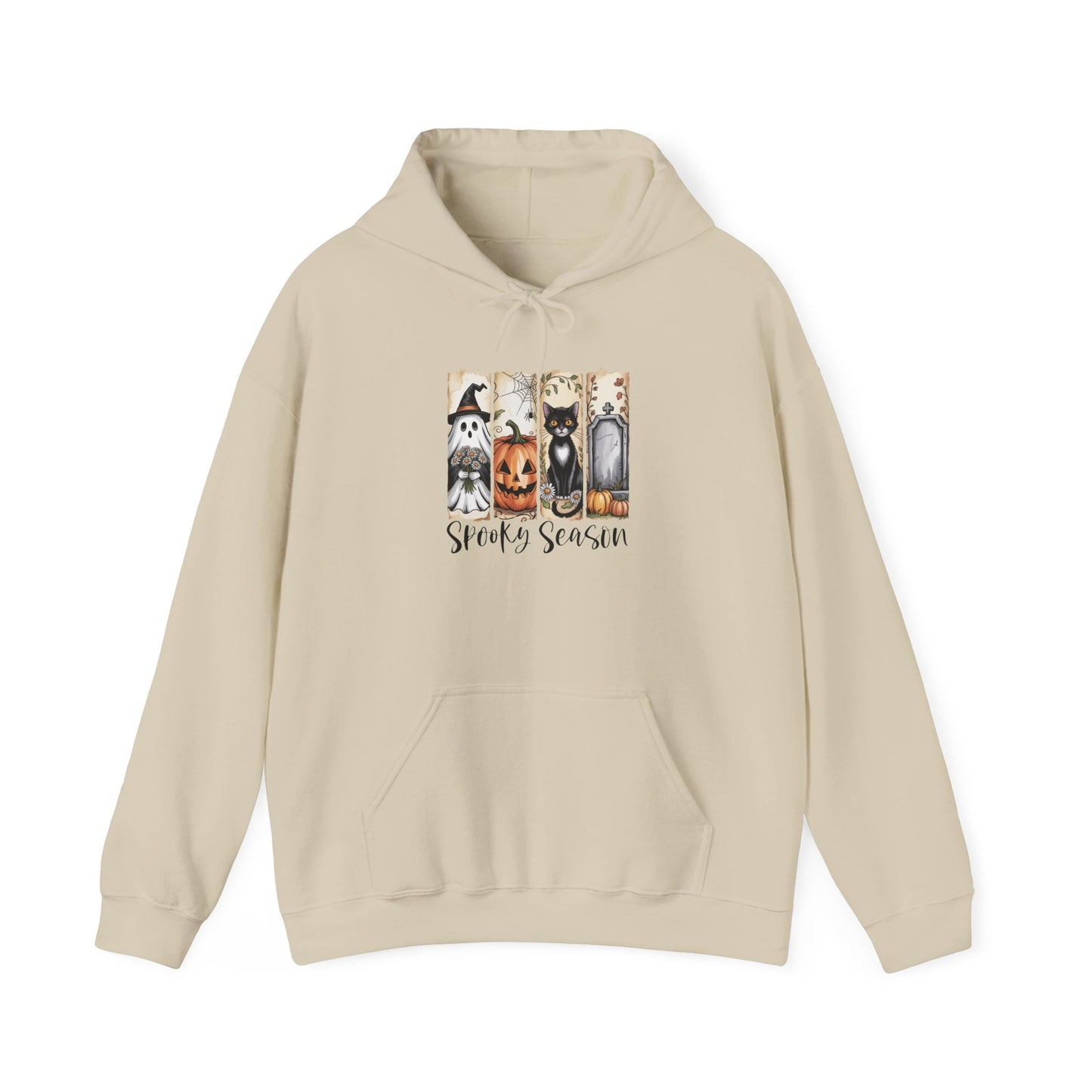 Spooky Season Hooded Sweatshirt | Halloween Fashion, Cozy Hoodie, Dog Lover Gift, Fall Apparel, Unisex Sweatshirt