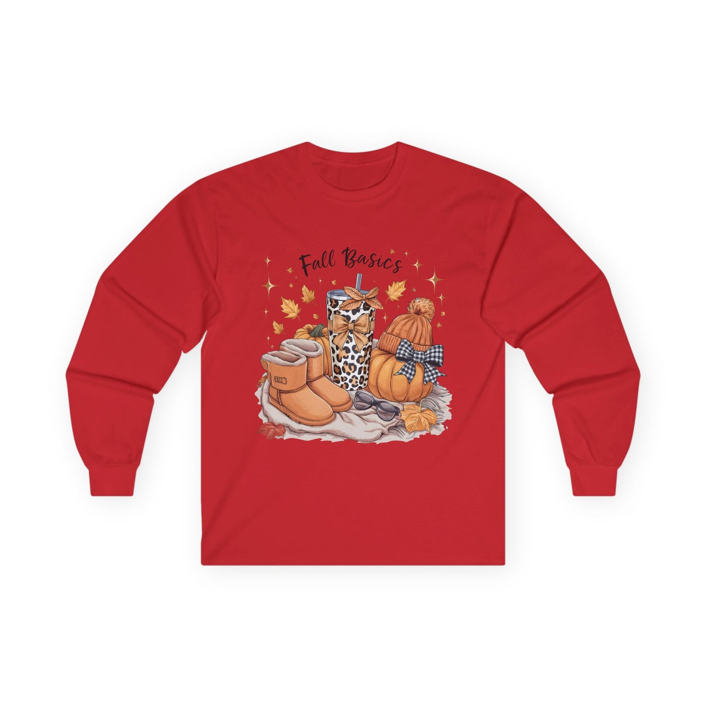Cozy Fall Long Sleeve Tee - Perfect for Autumn, Halloween, Thanksgiving, Gift for Her, Casual Style, Bulky Sweater Look