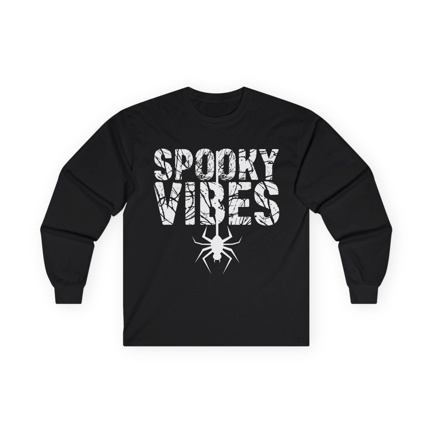 Spooky Vibes Long Sleeve Tee | Halloween Shirt, Ghostly Apparel, Fall Fashion, Unisex Graphic Top, Perfect for Halloween Parties