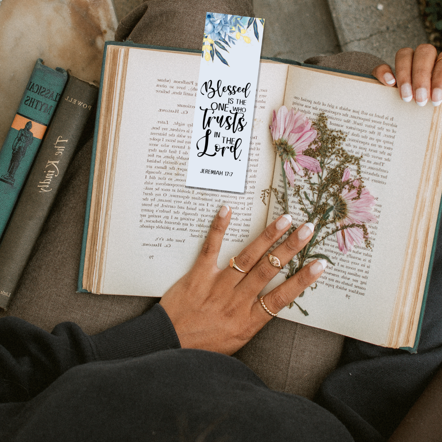 Bible Verse Metal Bookmark with Colored Tassel