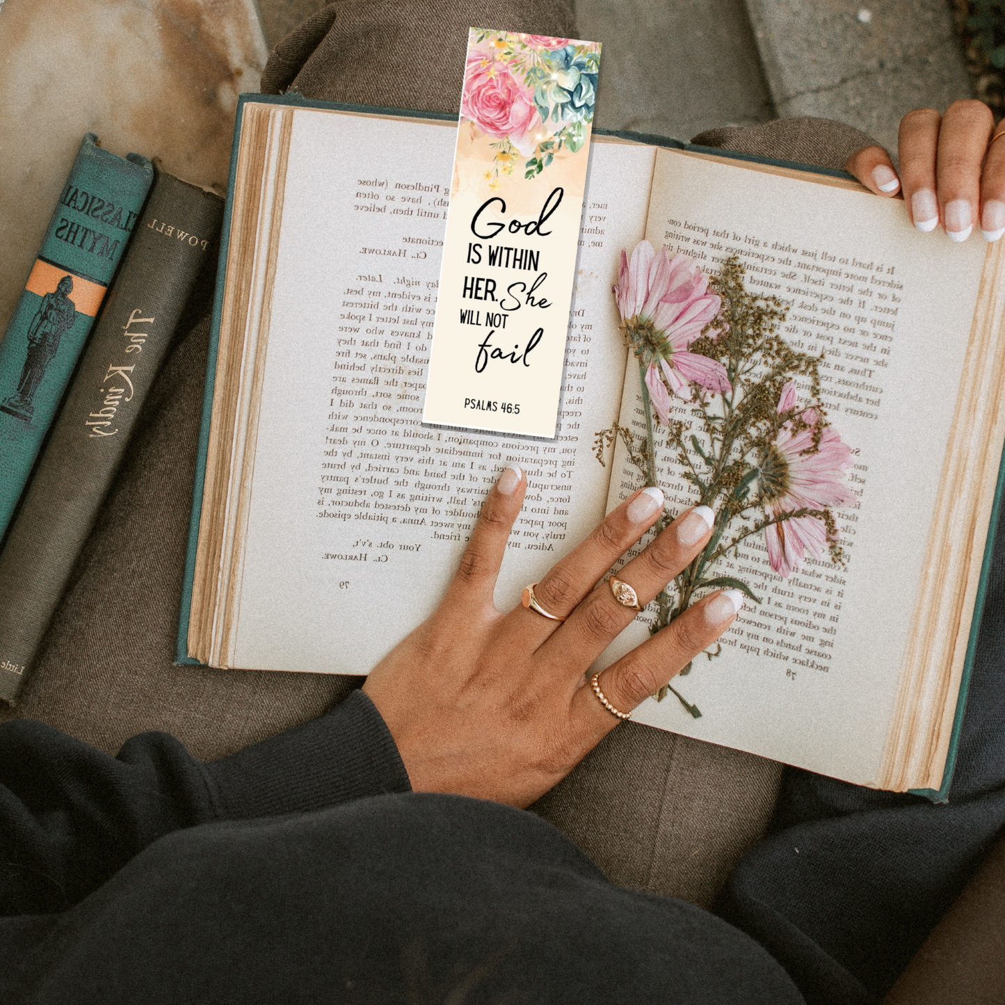 Bible Verse Metal Bookmark with Colored Tassel