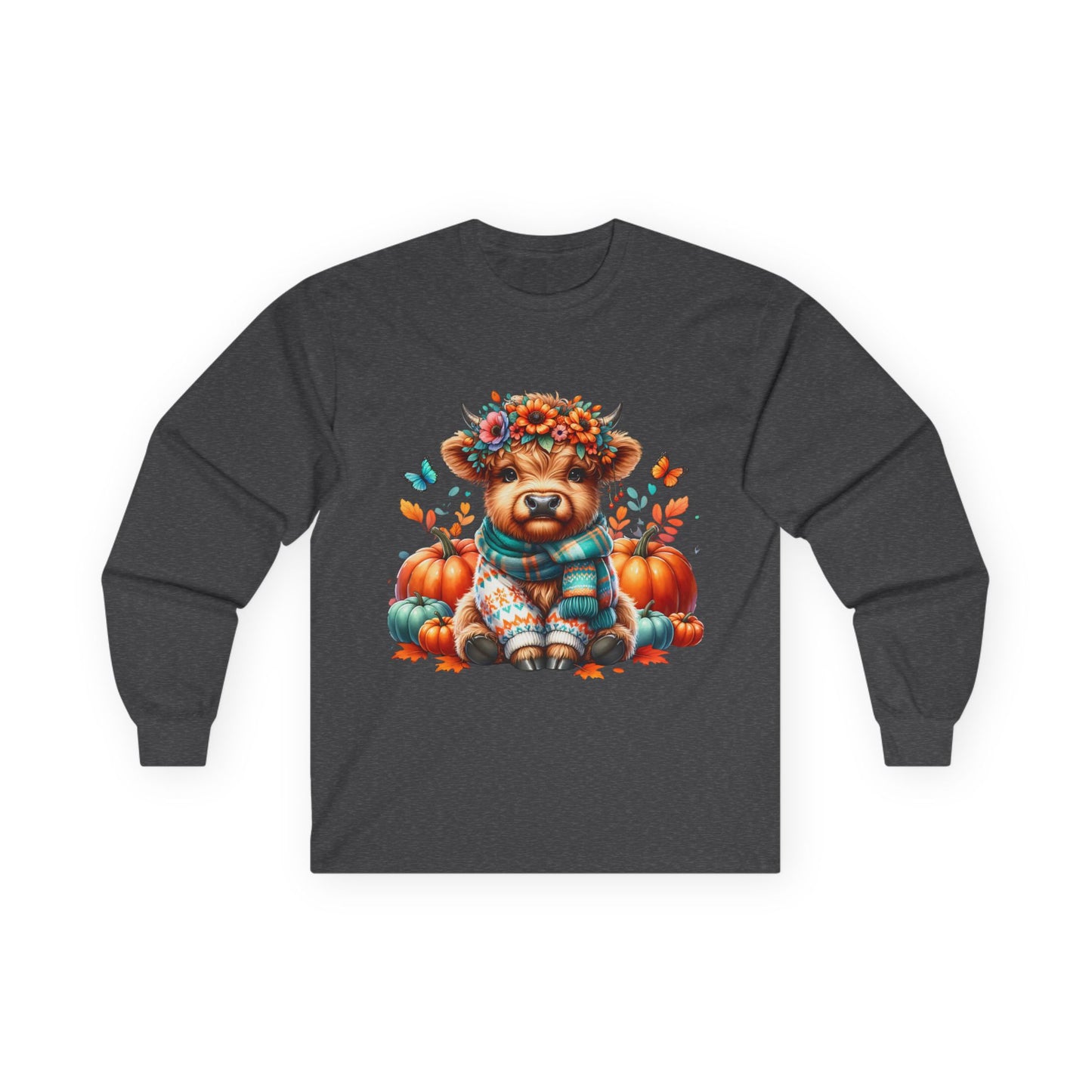 Pumpkin Patch Dog Long Sleeve Tee, Cozy Fall Shirt, Pet Lover Gift, Unisex Cotton Tee, Autumn Apparel