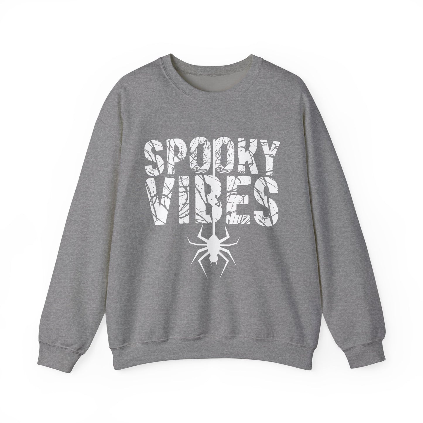 SPOOKY VIBES, Cozy Unisex Crewneck Sweatshirt - Perfect for Lounging, Gift for Him and Her, Fall Fashion, Casual Wear, Birthday Gift, Cozy Layer