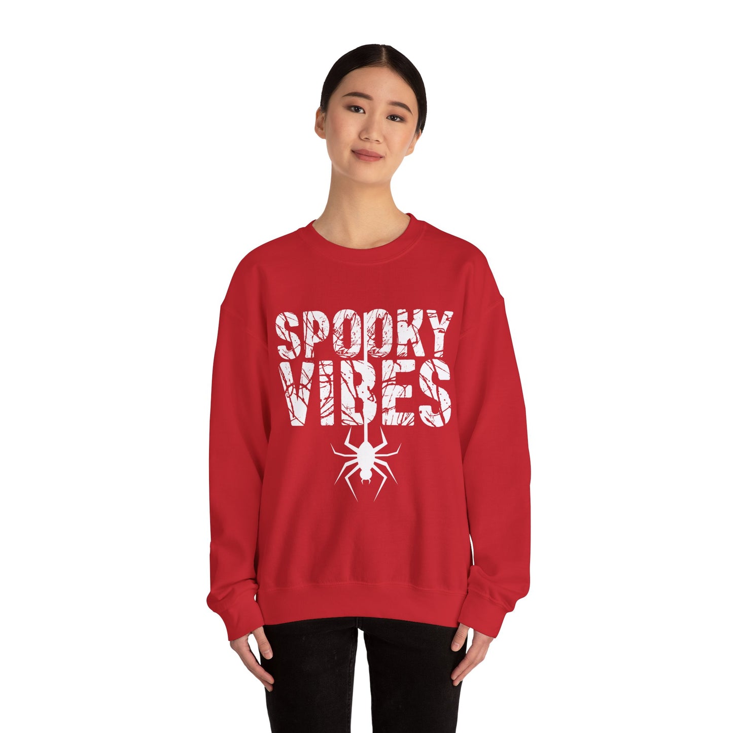 SPOOKY VIBES, Cozy Unisex Crewneck Sweatshirt - Perfect for Lounging, Gift for Him and Her, Fall Fashion, Casual Wear, Birthday Gift, Cozy Layer
