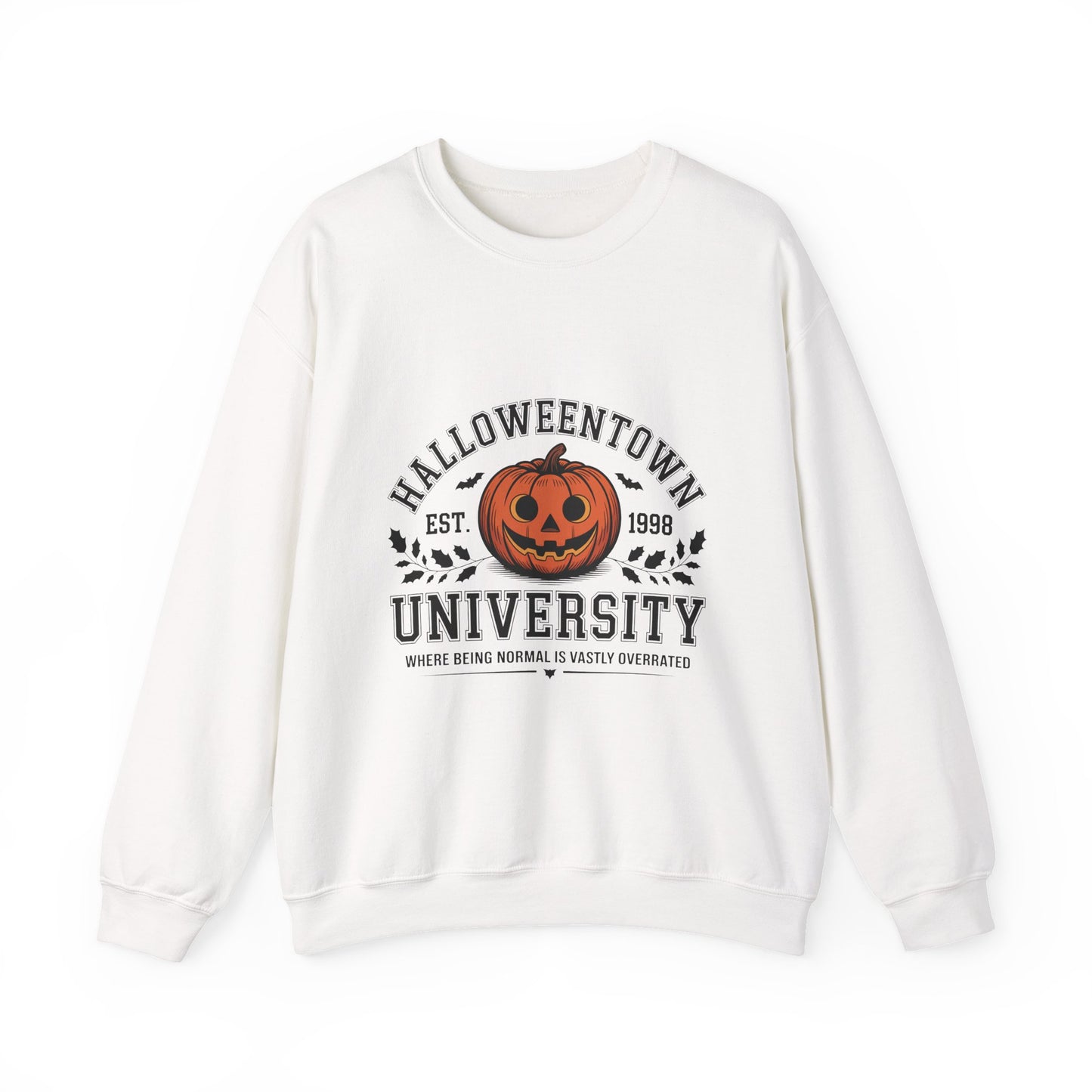 Halloween Town University Sweatshirt | Cozy Fall Apparel, Unisex Crewneck, Pumpkin Design, Halloween Gifts, Casual Style