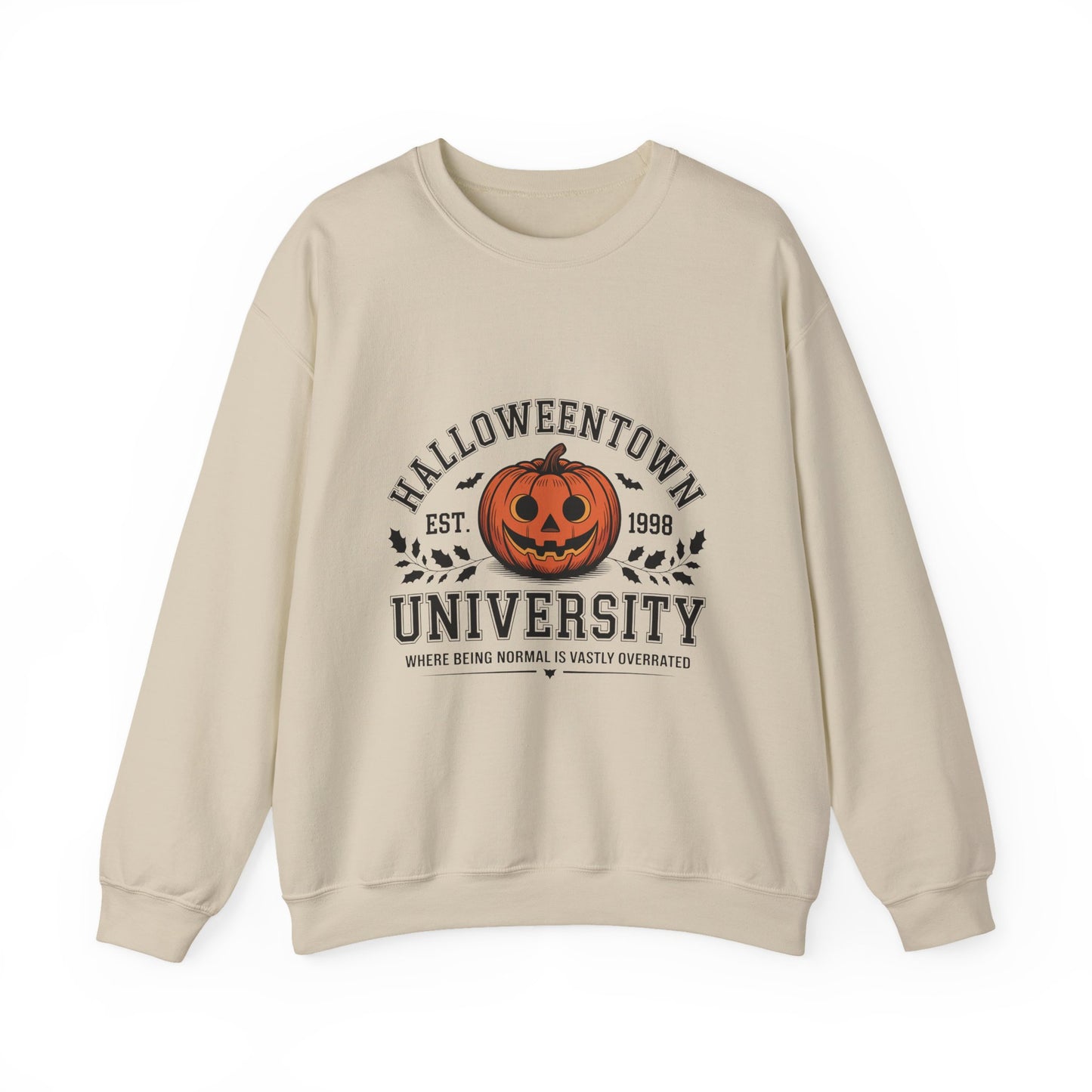 Halloween Town University Sweatshirt | Cozy Fall Apparel, Unisex Crewneck, Pumpkin Design, Halloween Gifts, Casual Style