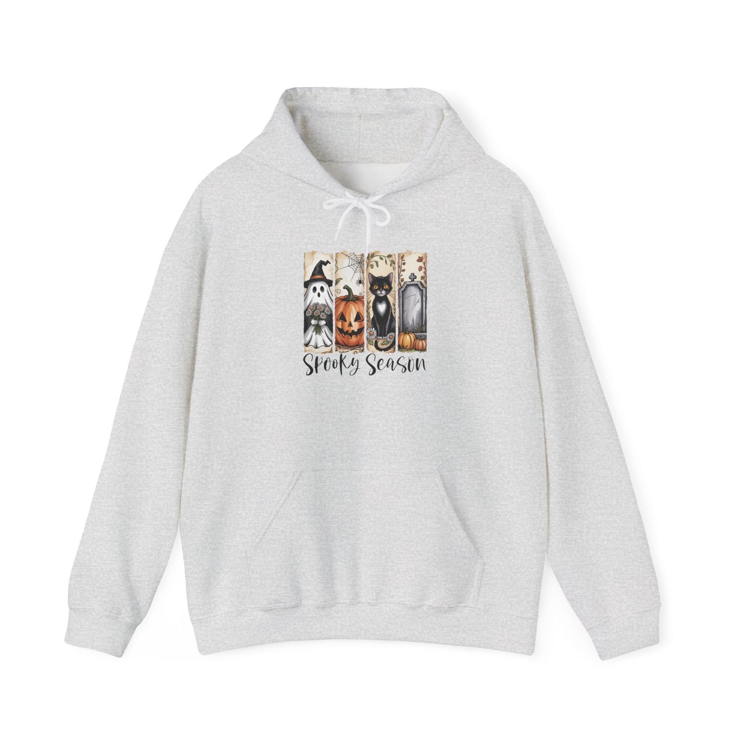 Spooky Season Hooded Sweatshirt | Halloween Fashion, Cozy Hoodie, Dog Lover Gift, Fall Apparel, Unisex Sweatshirt