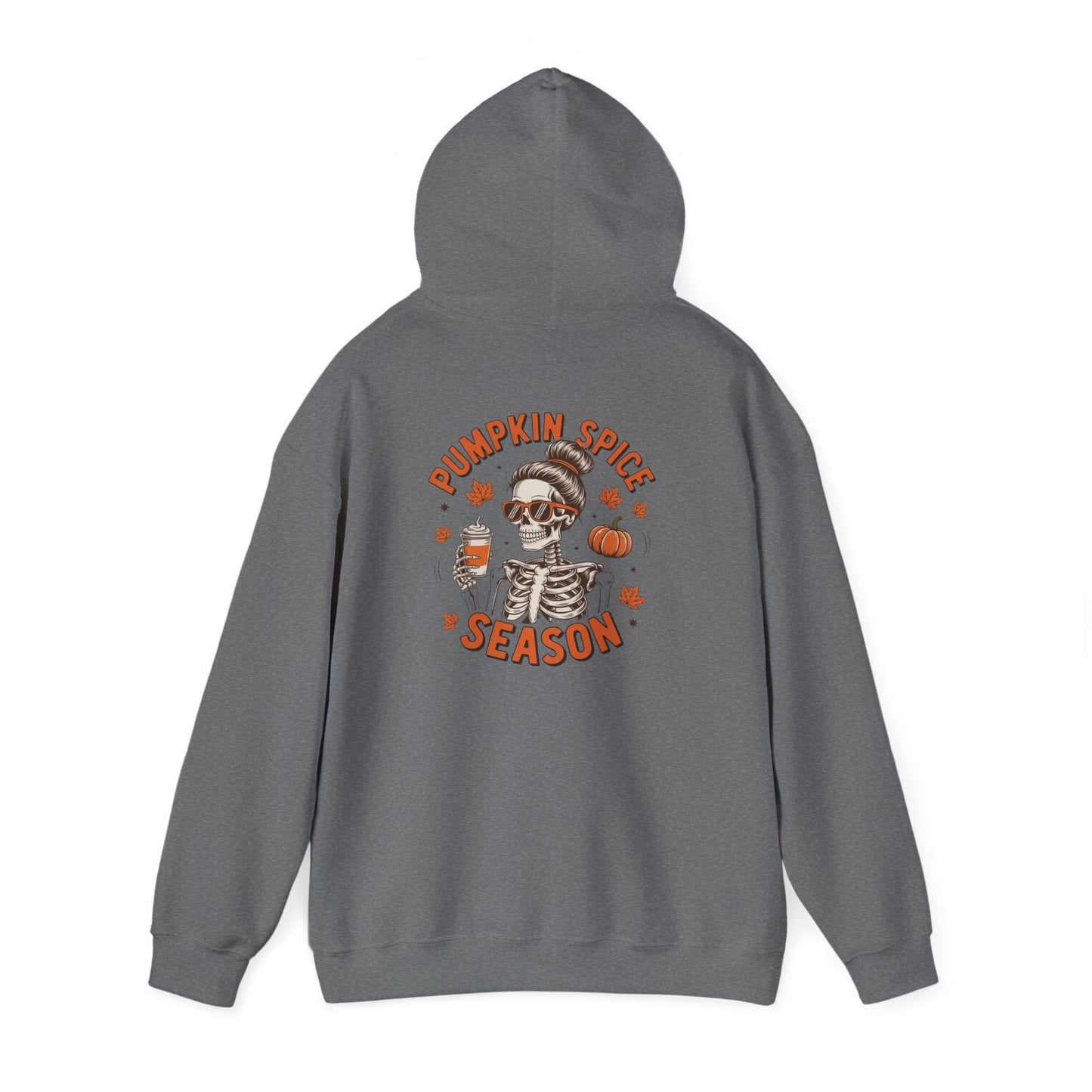 Fall Vibes Skeleton Hoodie, Unisex Halloween Sweatshirt, Cozy Pumpkin Spice Sweatshirt, Unique Autumn Gift, Spooky Season Apparel