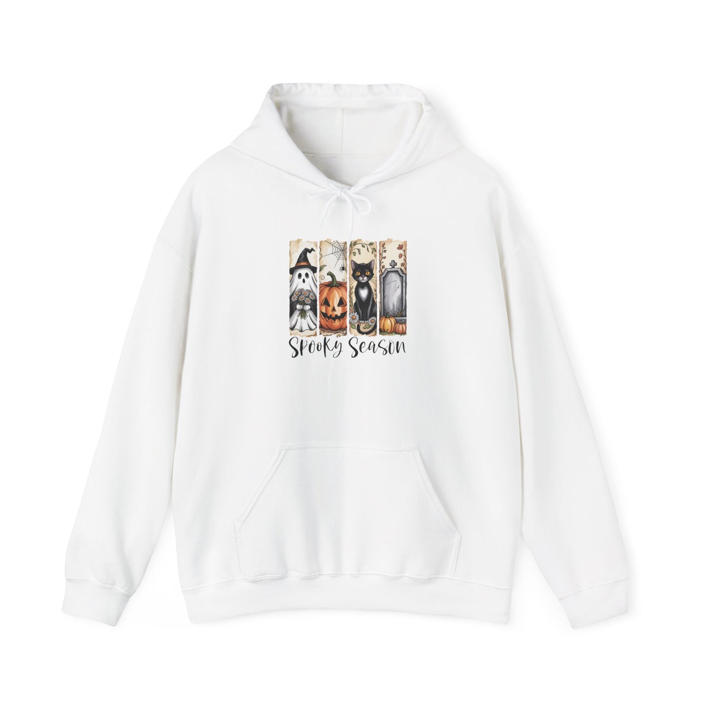 Spooky Season Hooded Sweatshirt | Halloween Fashion, Cozy Hoodie, Dog Lover Gift, Fall Apparel, Unisex Sweatshirt
