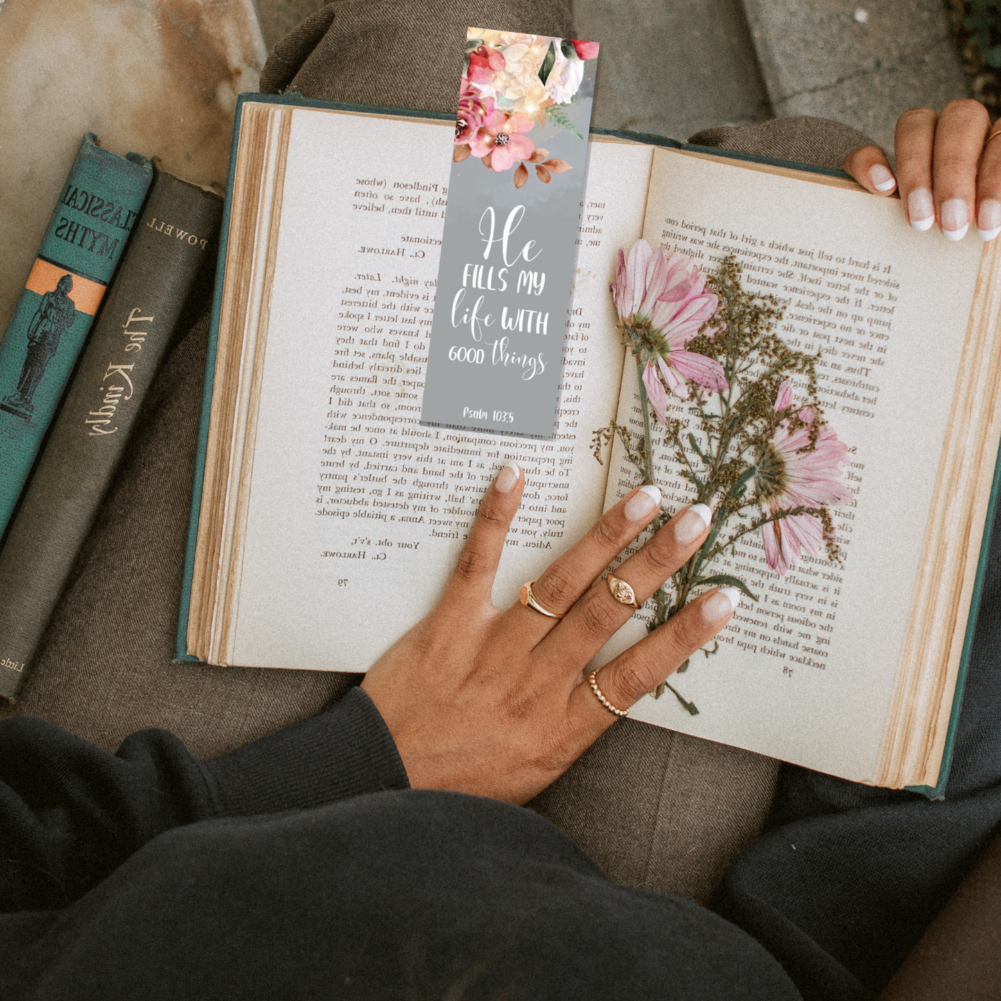 Bible Verse Metal Bookmark with Colored Tassel