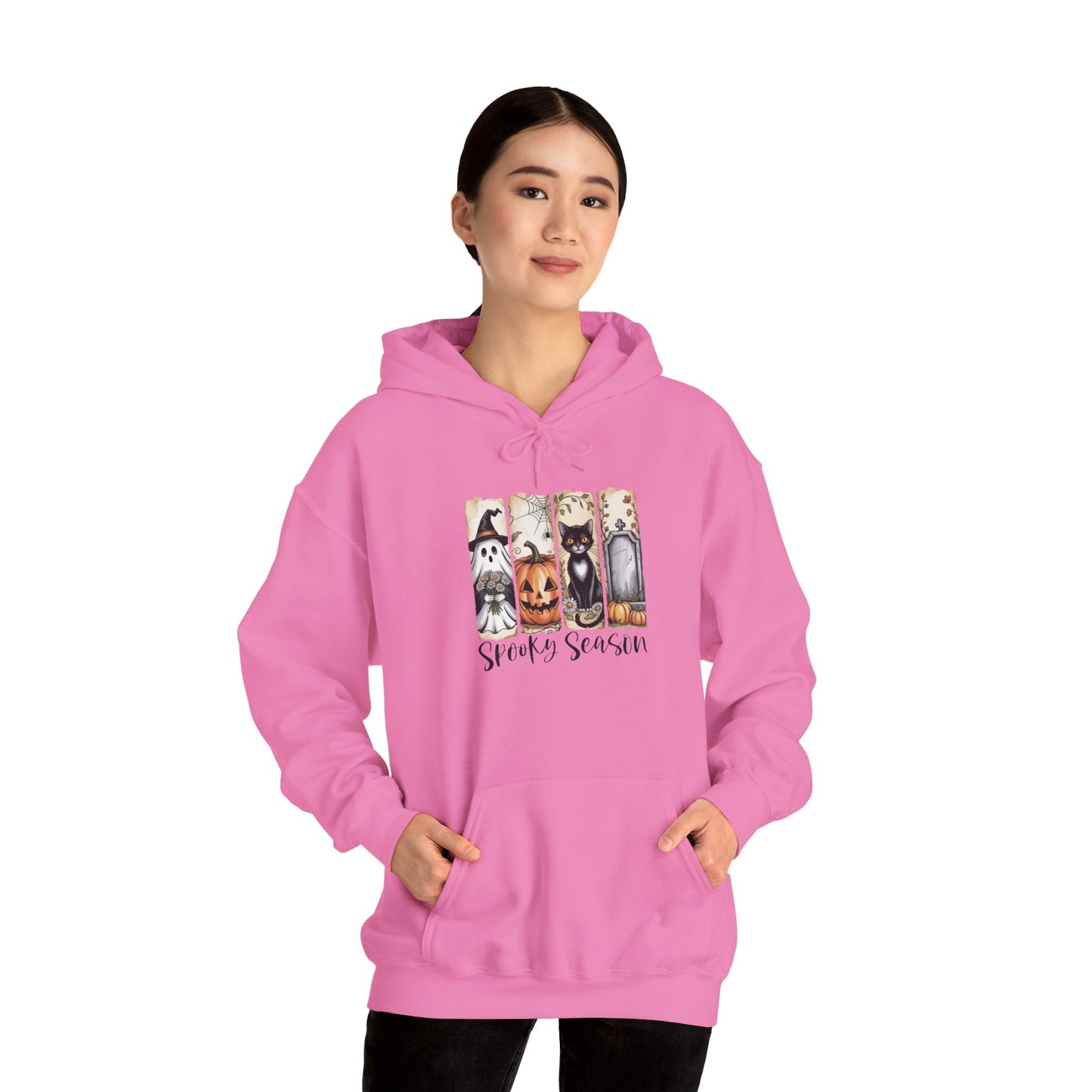 Spooky Season Hooded Sweatshirt | Halloween Fashion, Cozy Hoodie, Dog Lover Gift, Fall Apparel, Unisex Sweatshirt