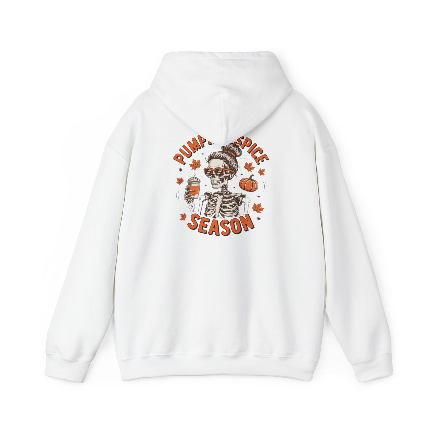 Fall Vibes Skeleton Hoodie, Unisex Halloween Sweatshirt, Cozy Pumpkin Spice Sweatshirt, Unique Autumn Gift, Spooky Season Apparel