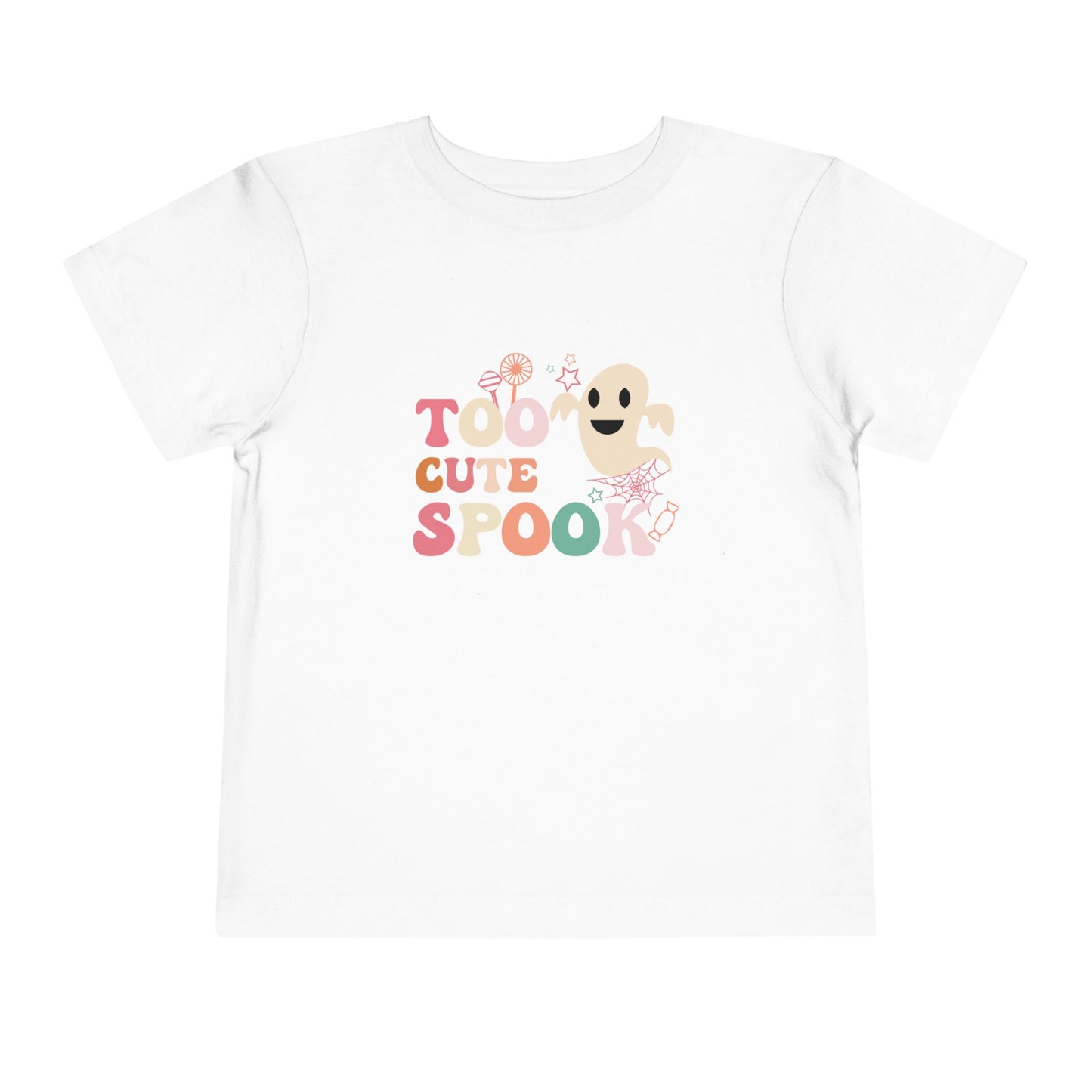 Toddler Tee with Cute Spooky Ghost Design, Halloween Kids Shirt, Trick or Treat Apparel, Toddler Ghost T-Shirt, Fall Outfit