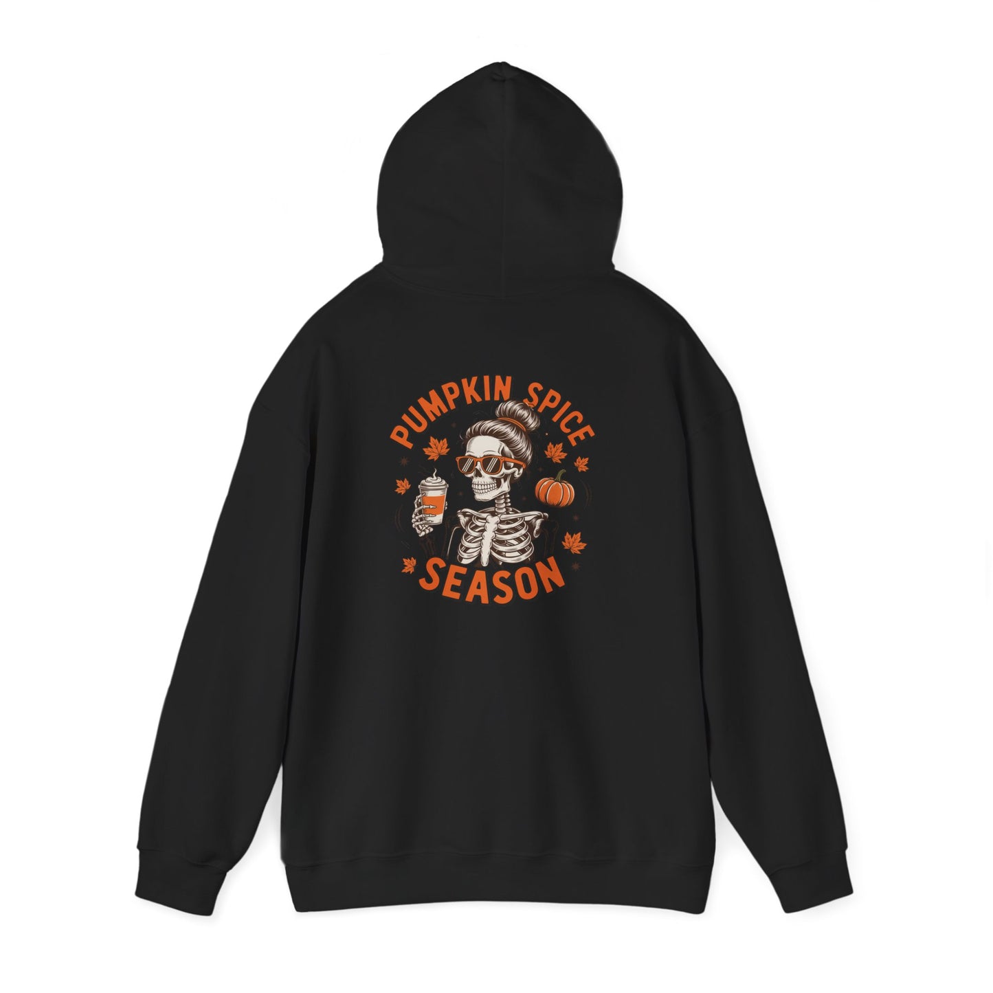 Fall Vibes Skeleton Hoodie, Unisex Halloween Sweatshirt, Cozy Pumpkin Spice Sweatshirt, Unique Autumn Gift, Spooky Season Apparel