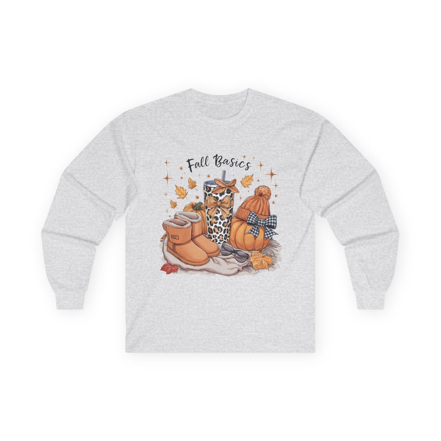 Cozy Fall Long Sleeve Tee - Perfect for Autumn, Halloween, Thanksgiving, Gift for Her, Casual Style, Bulky Sweater Look