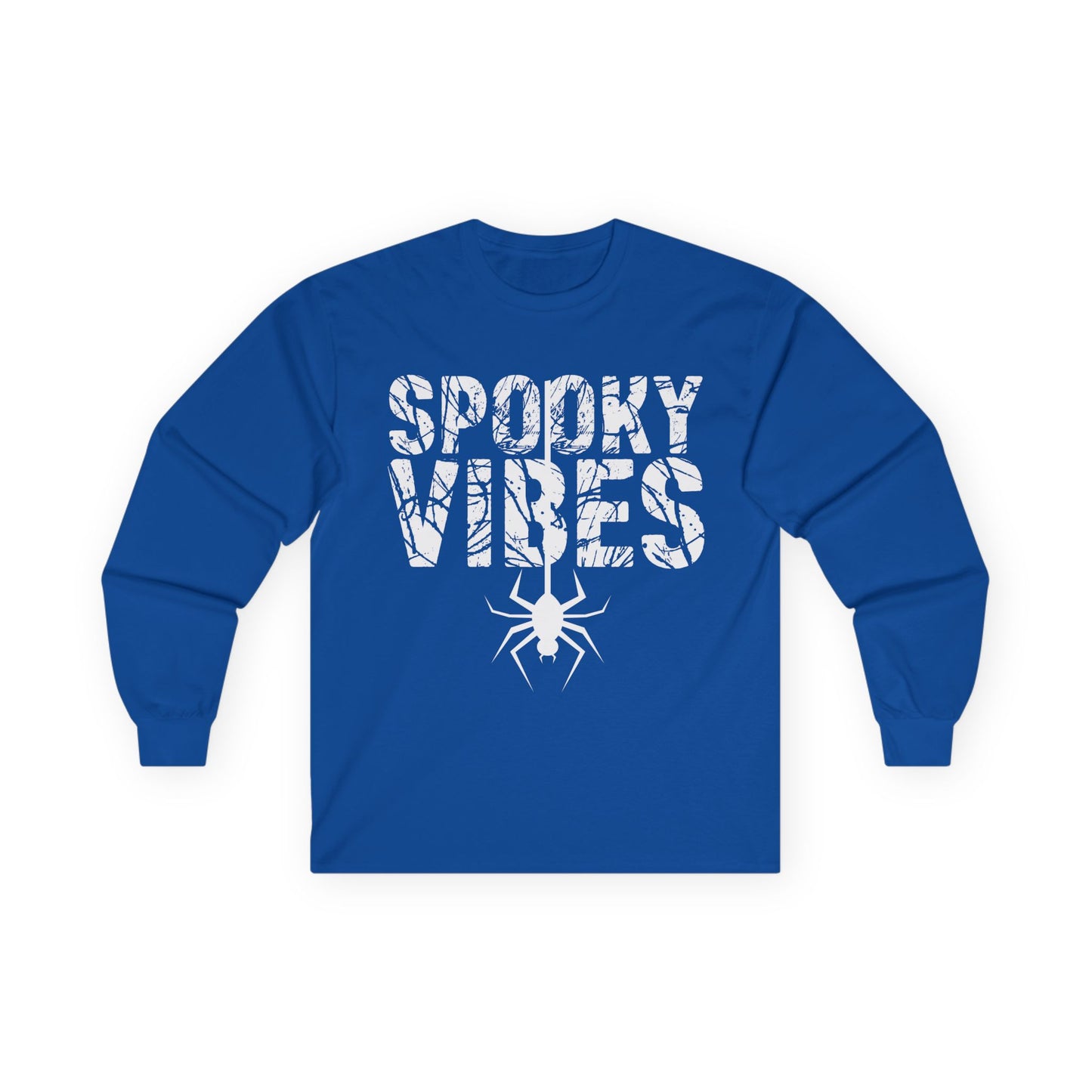 Spooky Vibes Long Sleeve Tee | Halloween Shirt, Ghostly Apparel, Fall Fashion, Unisex Graphic Top, Perfect for Halloween Parties