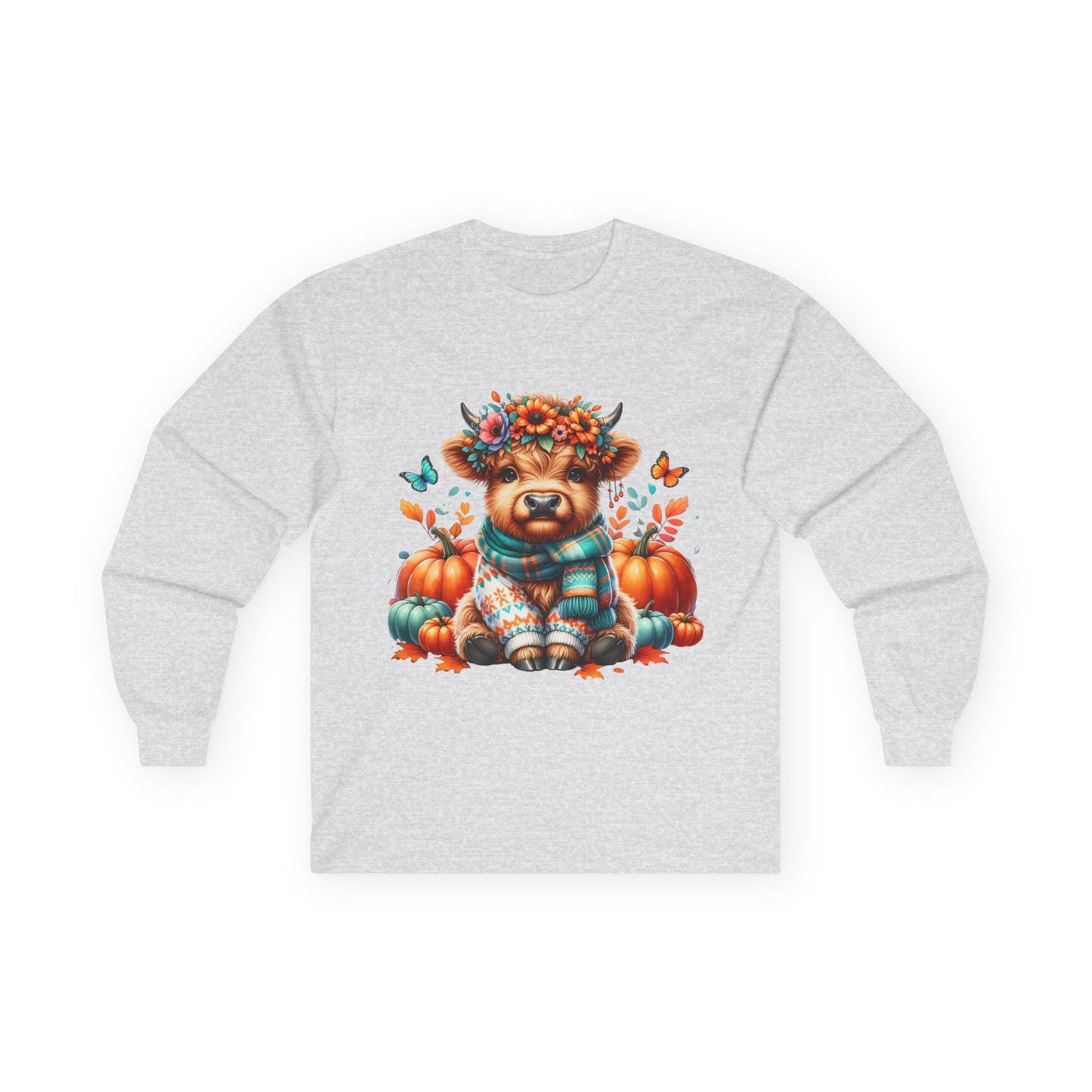 Pumpkin Patch Dog Long Sleeve Tee, Cozy Fall Shirt, Pet Lover Gift, Unisex Cotton Tee, Autumn Apparel
