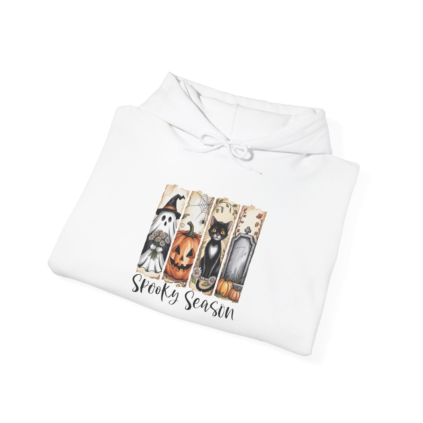 Spooky Season Hooded Sweatshirt | Halloween Fashion, Cozy Hoodie, Dog Lover Gift, Fall Apparel, Unisex Sweatshirt