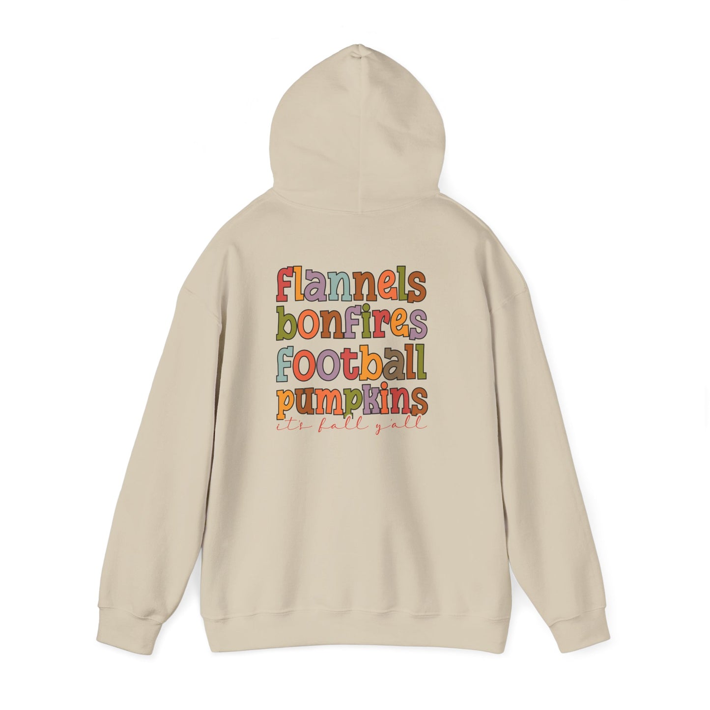 Autumn Vibes Hooded Sweatshirt | Flannels, Bonfires, Football | Cozy Fall Apparel, Gift for Her, Halloween, Thanksgiving