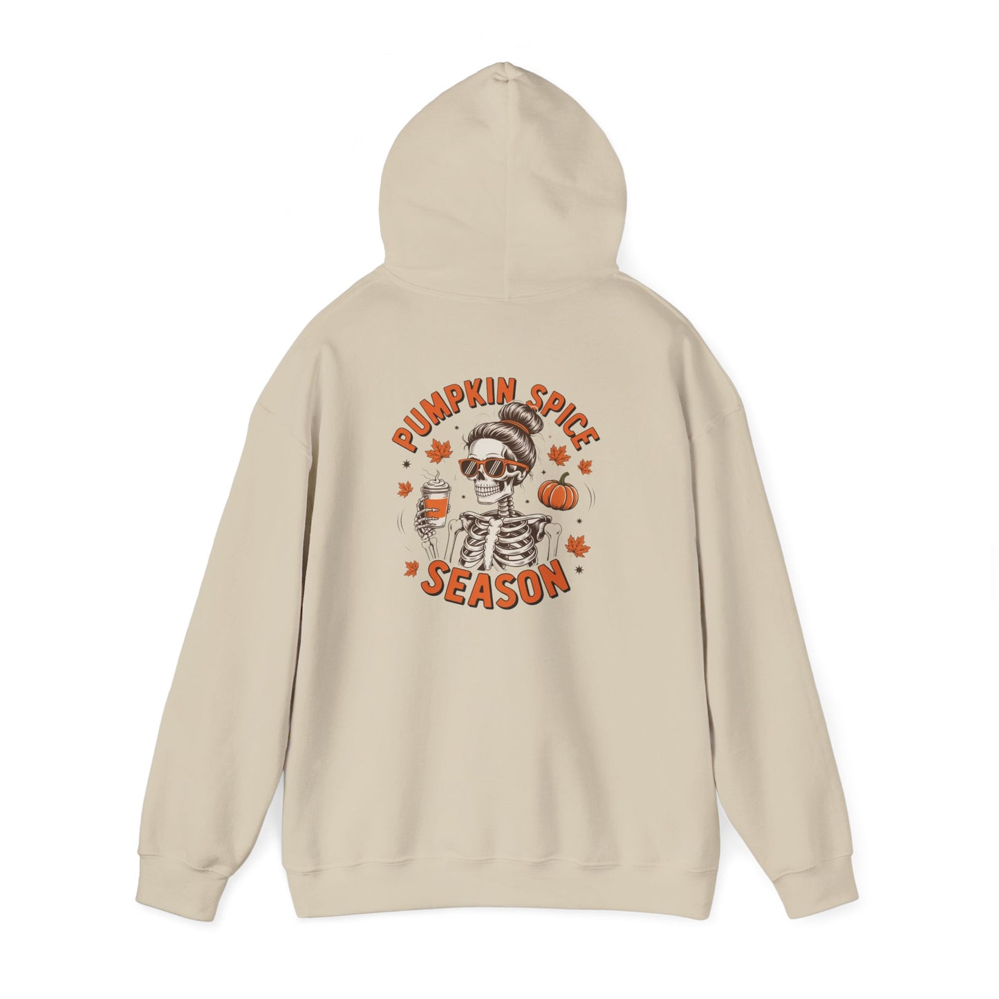 Fall Vibes Skeleton Hoodie, Unisex Halloween Sweatshirt, Cozy Pumpkin Spice Sweatshirt, Unique Autumn Gift, Spooky Season Apparel