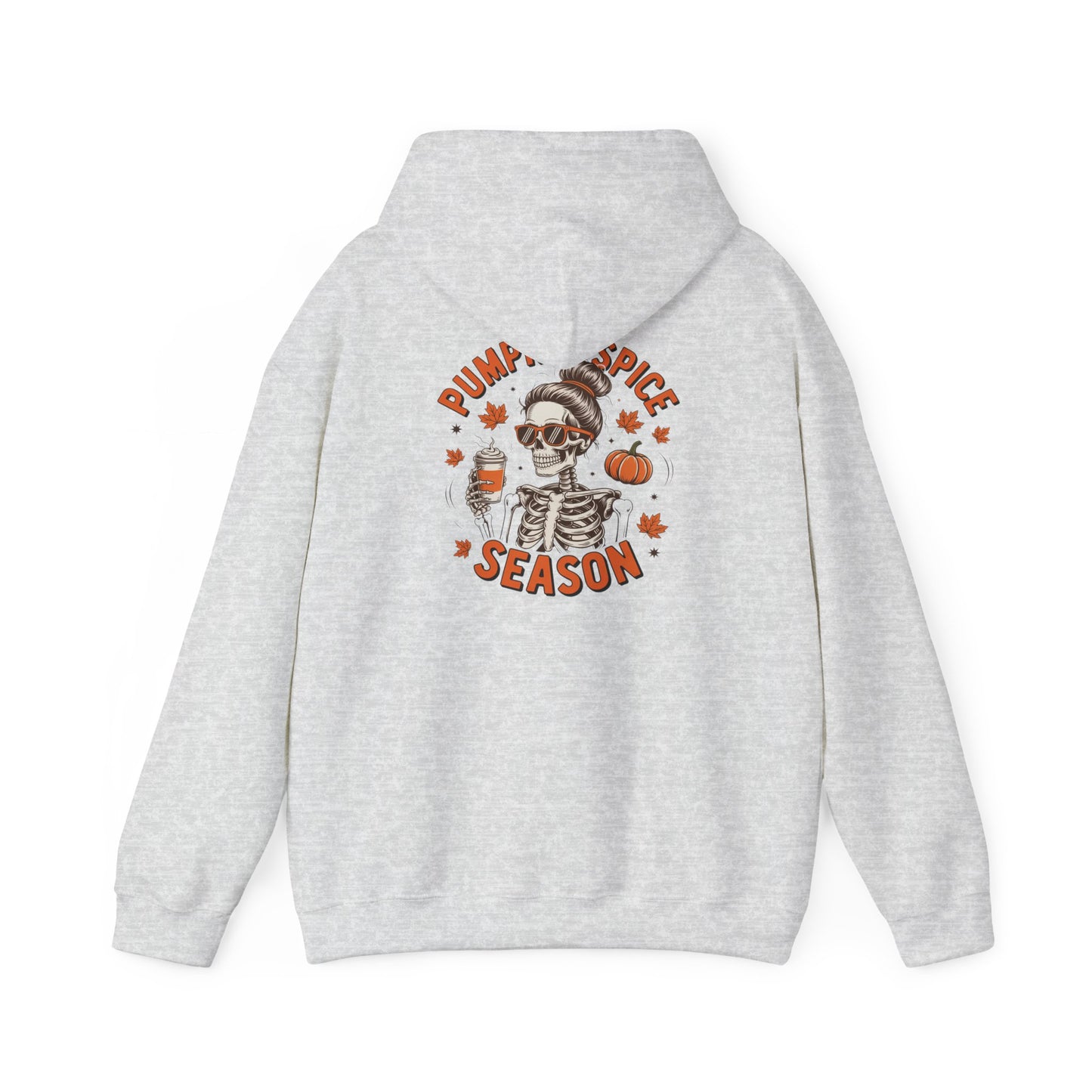 Fall Vibes Skeleton Hoodie, Unisex Halloween Sweatshirt, Cozy Pumpkin Spice Sweatshirt, Unique Autumn Gift, Spooky Season Apparel