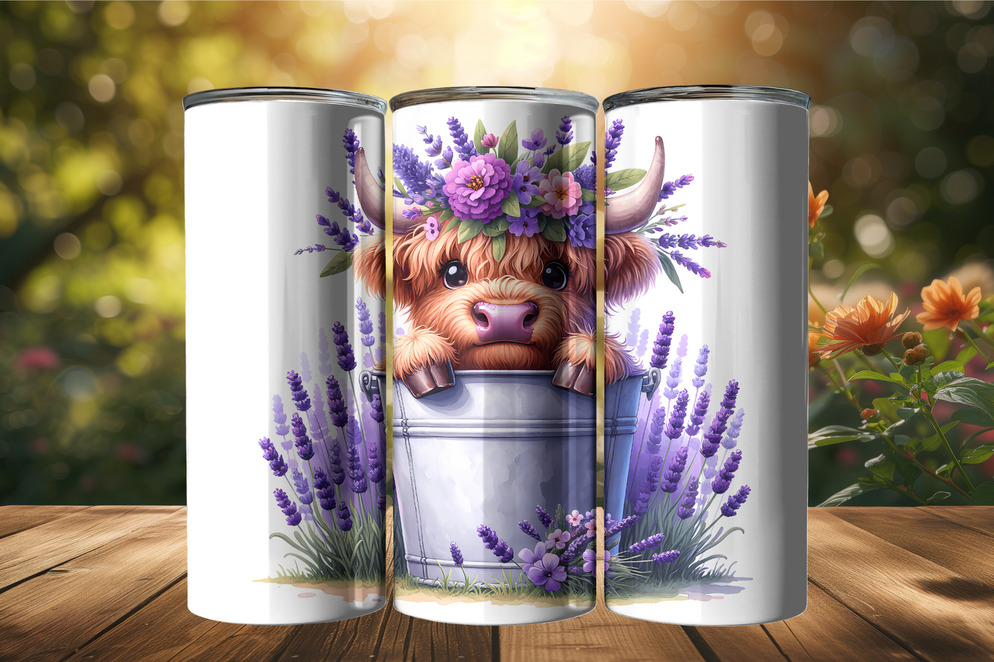 Cute Highland Cow in Bucket 20oz Tumbler