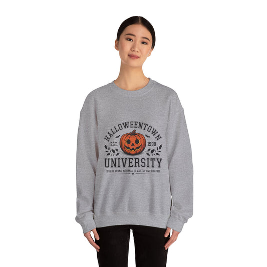 Halloween Town University Sweatshirt | Cozy Fall Apparel, Unisex Crewneck, Pumpkin Design, Halloween Gifts, Casual Style