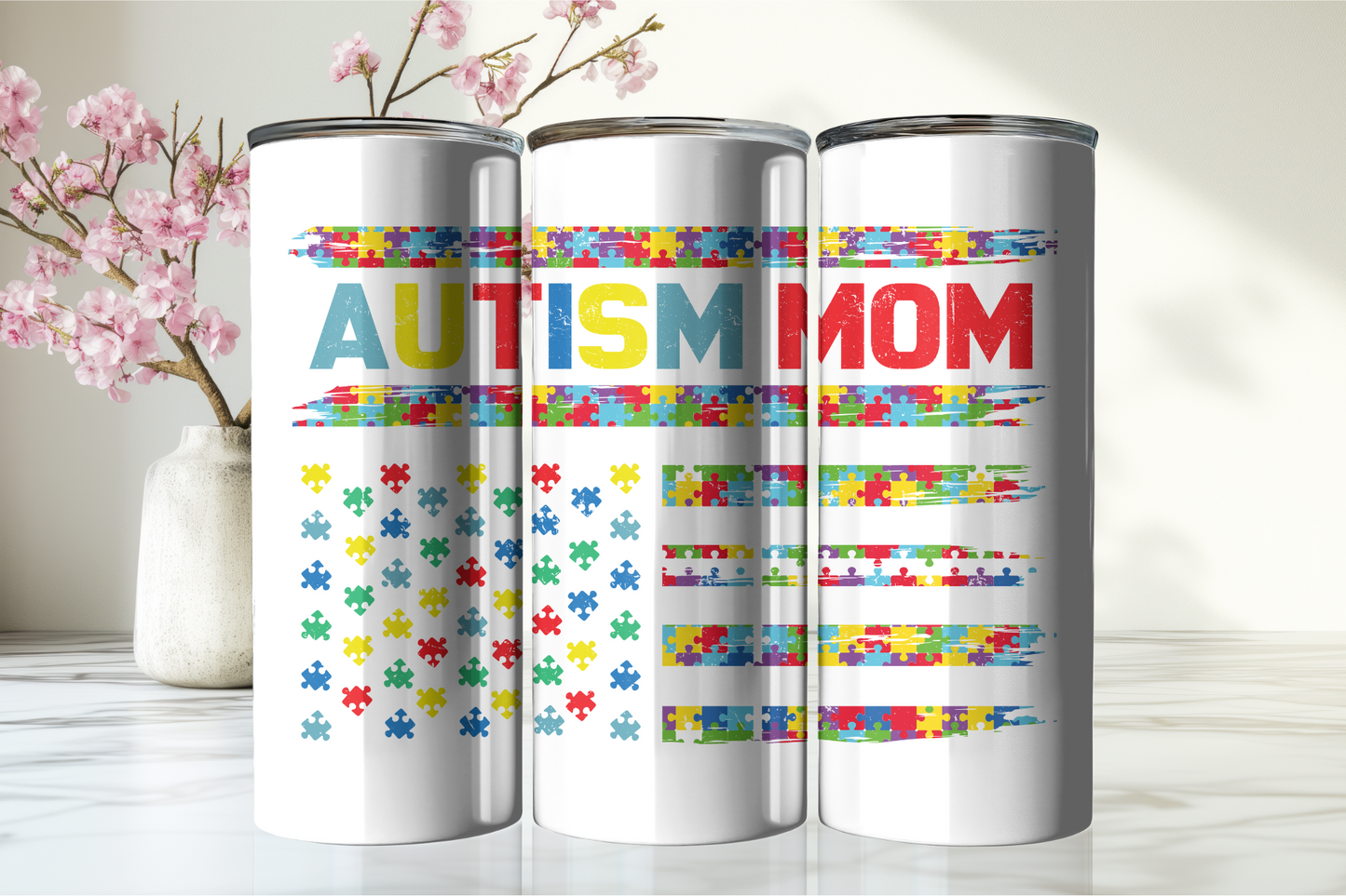 Autism Mom 20oz Stainless Steel Tumbler