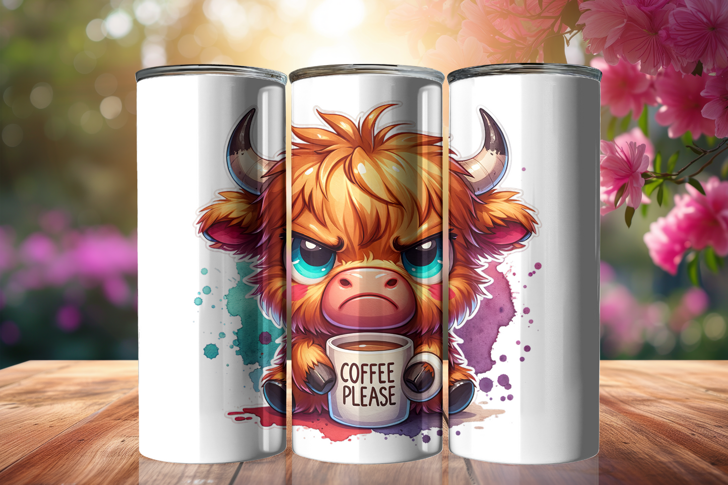 Funny Highland Cow 20oz Tumbler