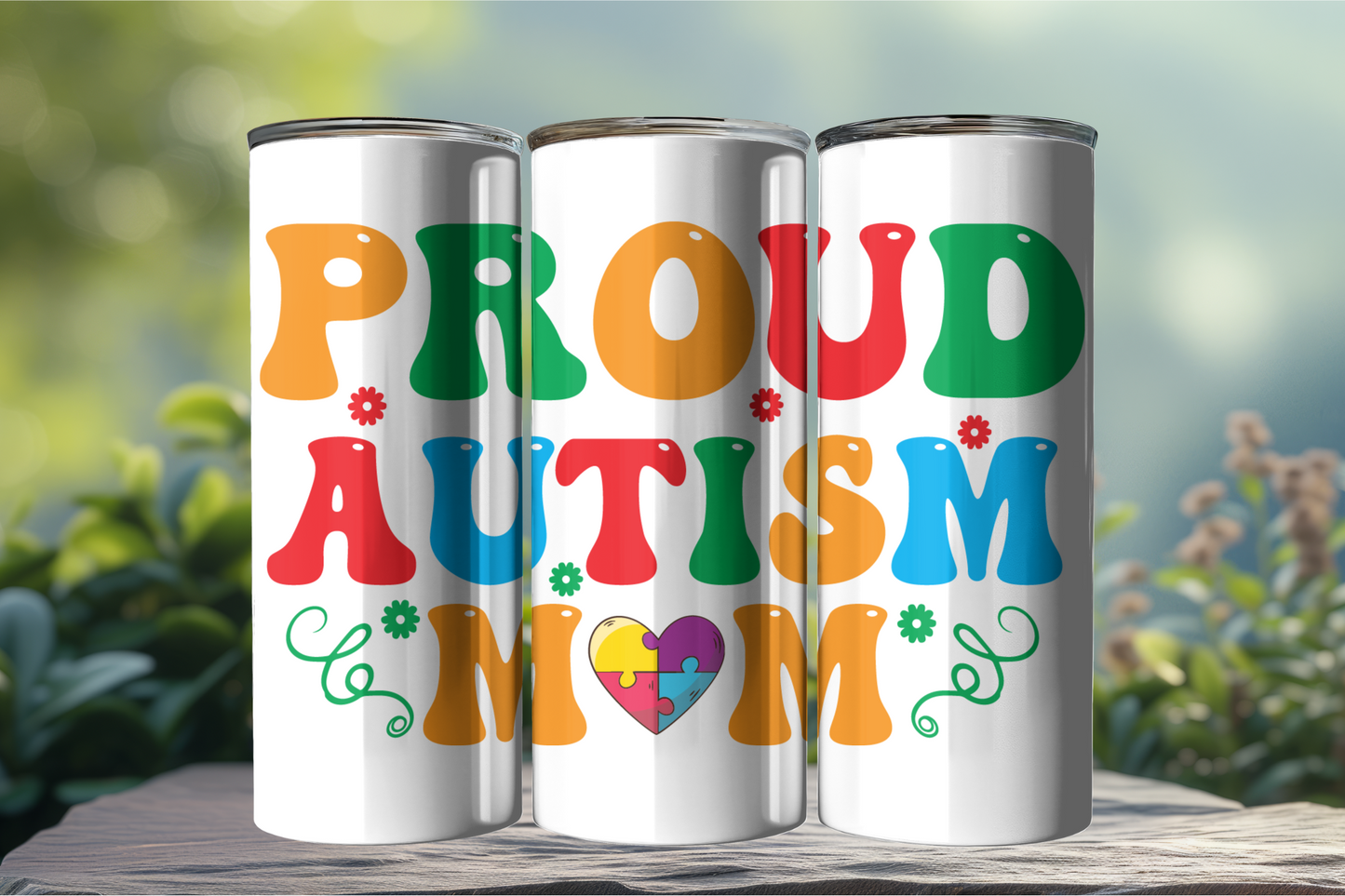 Autism Mom 20oz Stainless Steel Tumbler