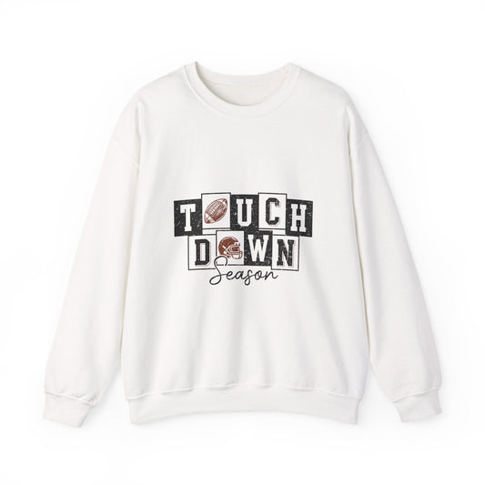 Touchdown Season Crewneck Sweatshirt | Unisex Heavy Blend | Perfect for Game Day, Football Fans, Sports Enthusiasts, Cozy Apparel