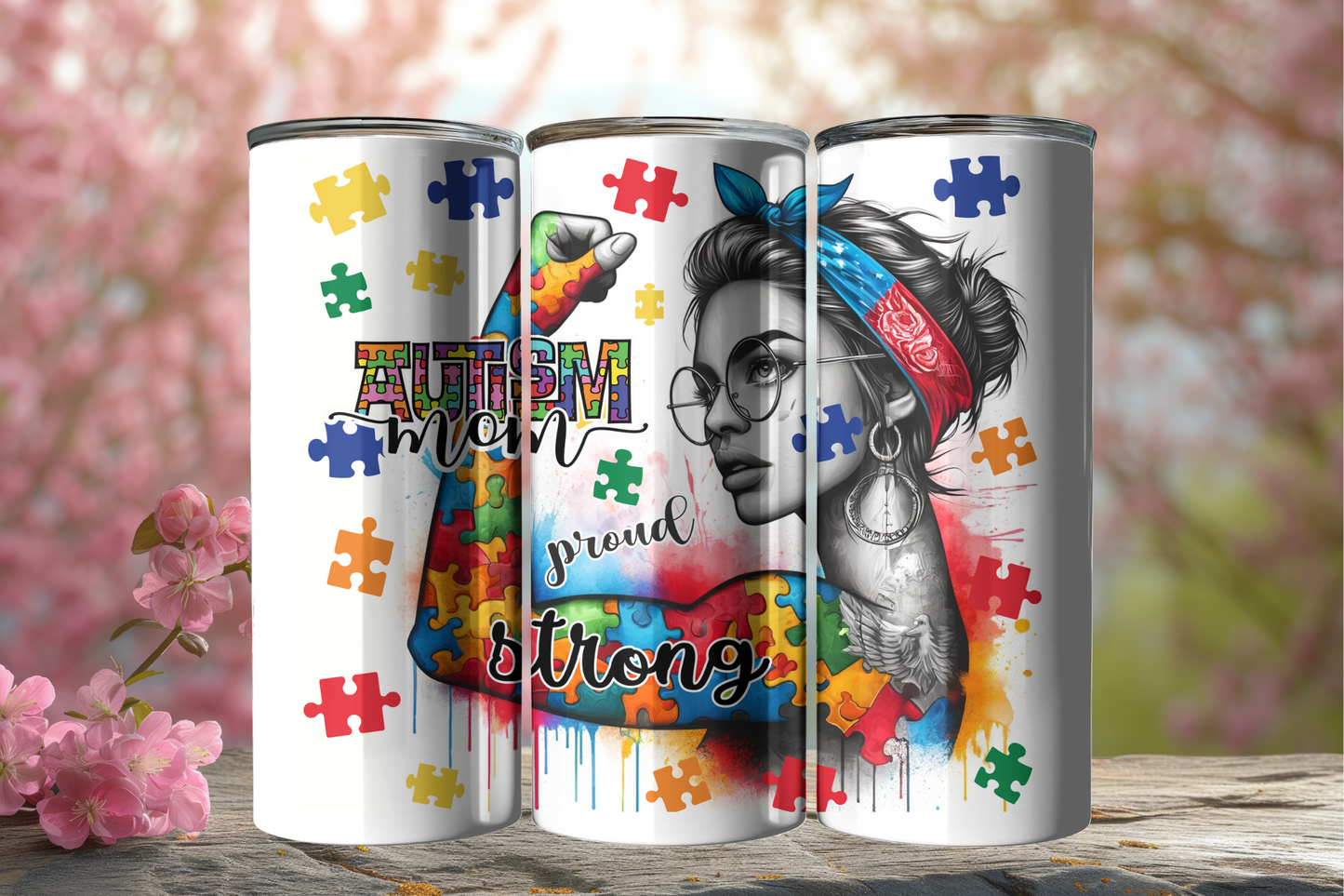 Autism Mom 20oz Stainless Steel Tumbler