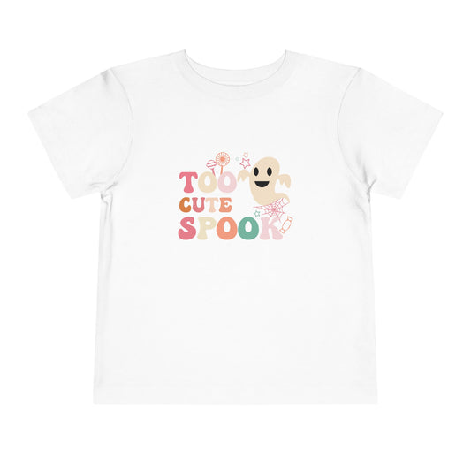 Toddler Tee with Cute Spooky Ghost Design, Halloween Kids Shirt, Trick or Treat Apparel, Toddler Ghost T-Shirt, Fall Outfit