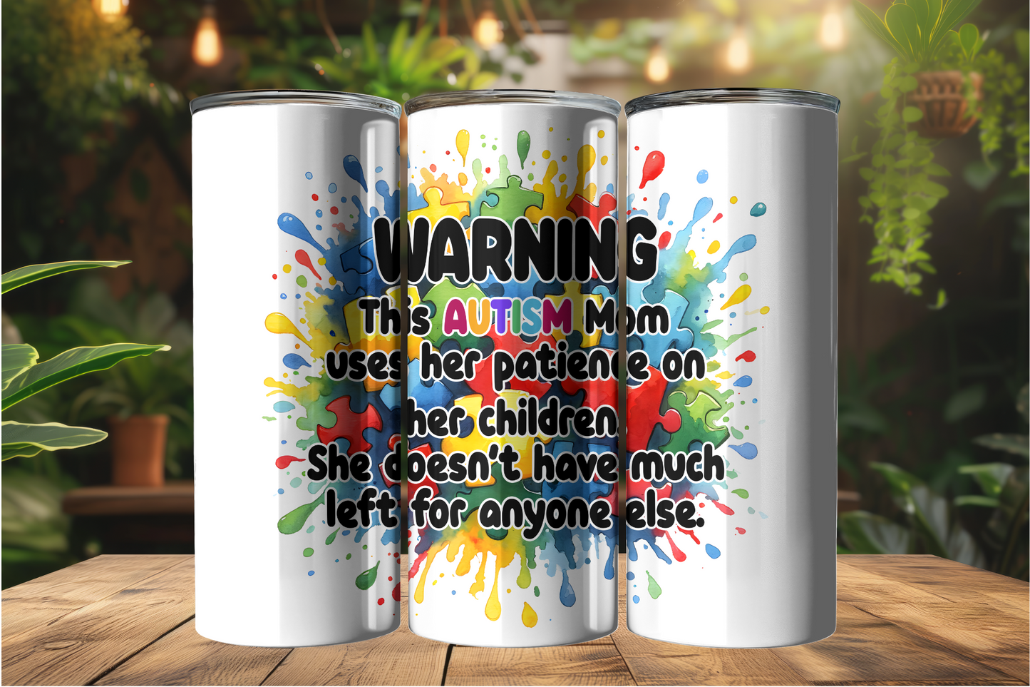 Autism Mom 20oz Stainless Steel Tumbler