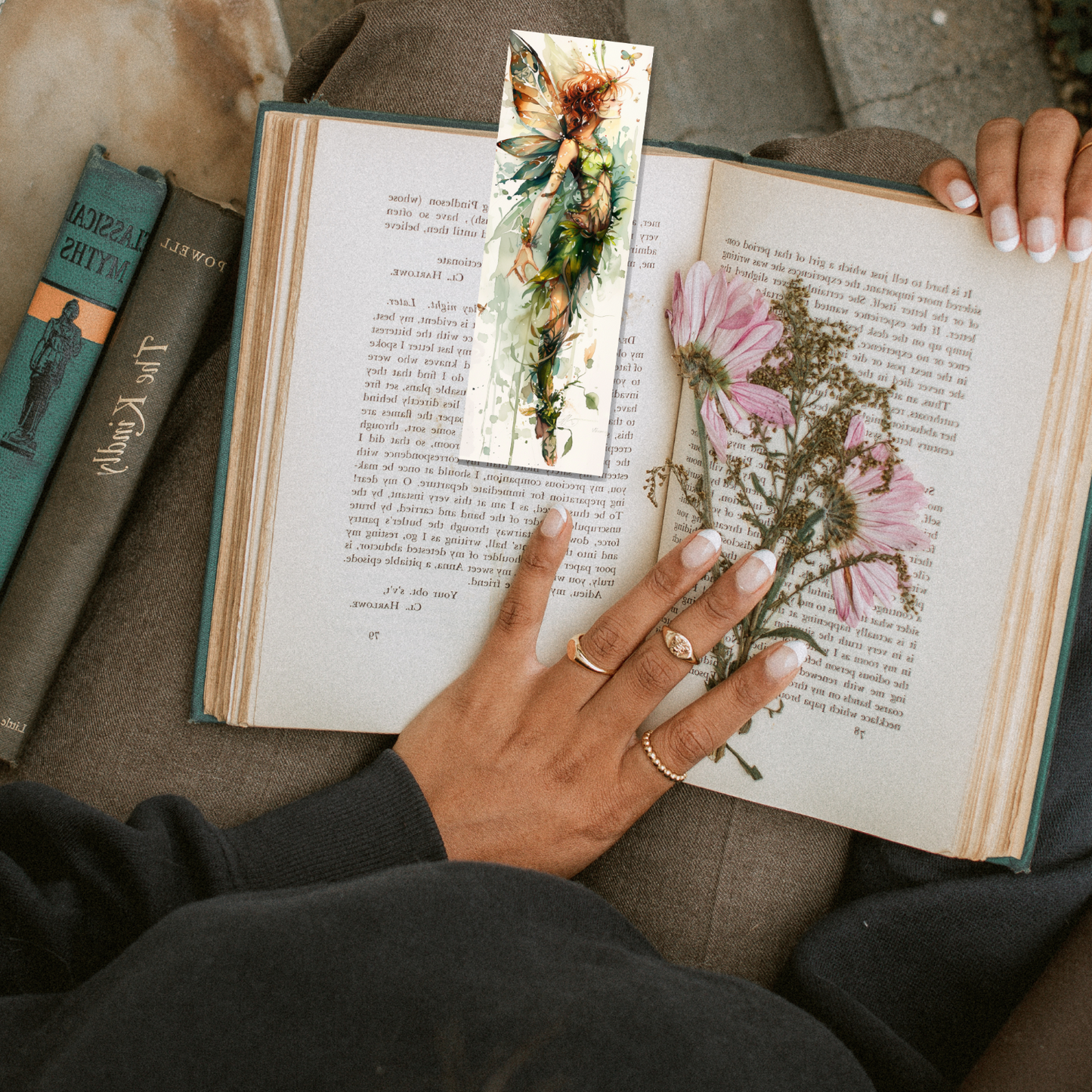 Fairy Metal Bookmark with Colored Tassel