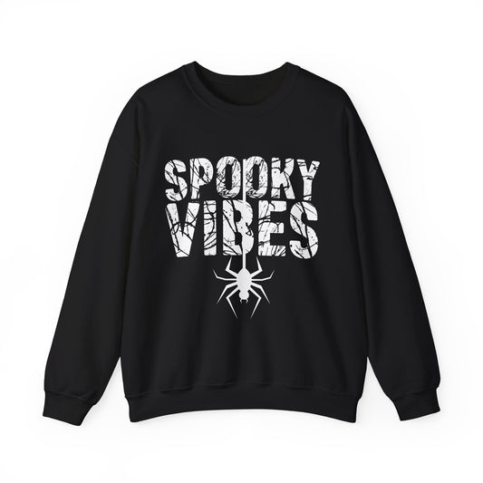 SPOOKY VIBES, Cozy Unisex Crewneck Sweatshirt - Perfect for Lounging, Gift for Him and Her, Fall Fashion, Casual Wear, Birthday Gift, Cozy Layer